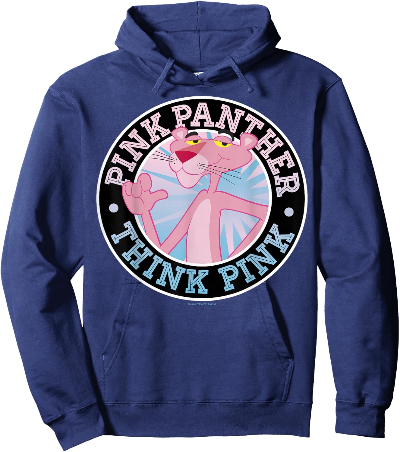 Pink Panther Think Pink Circle Portrait Small Hoodie - Hoodie | Navy