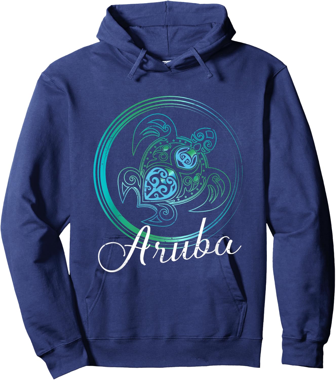 Aruba Tribal Turtle Souvenir Gift Hoodie - Hoodie | Navy