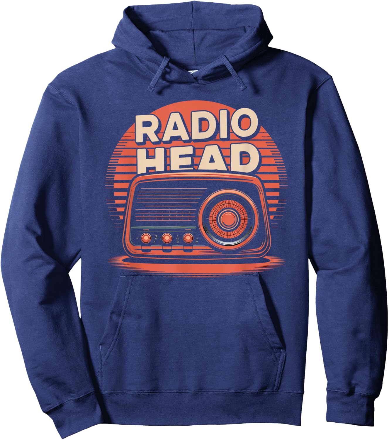 Retro Vintage Radio Head Hoodie - Hoodie | Navy