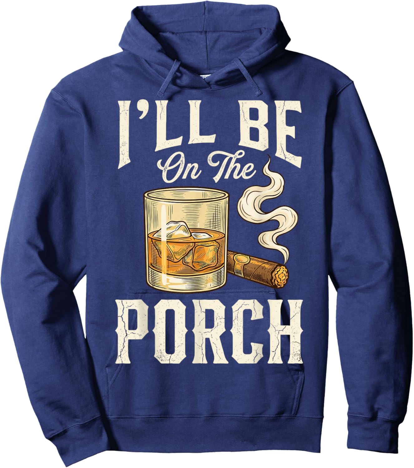 I'll Be On The Porch Hoodie - Hoodie | Navy
