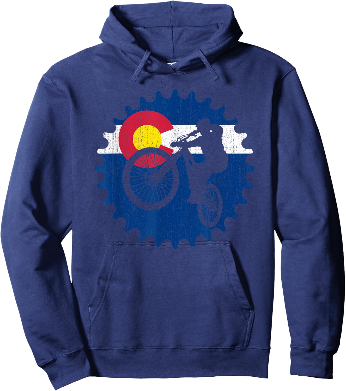Mountain Bike Colorado Biking MTB Hoodie - Hoodie | Navy