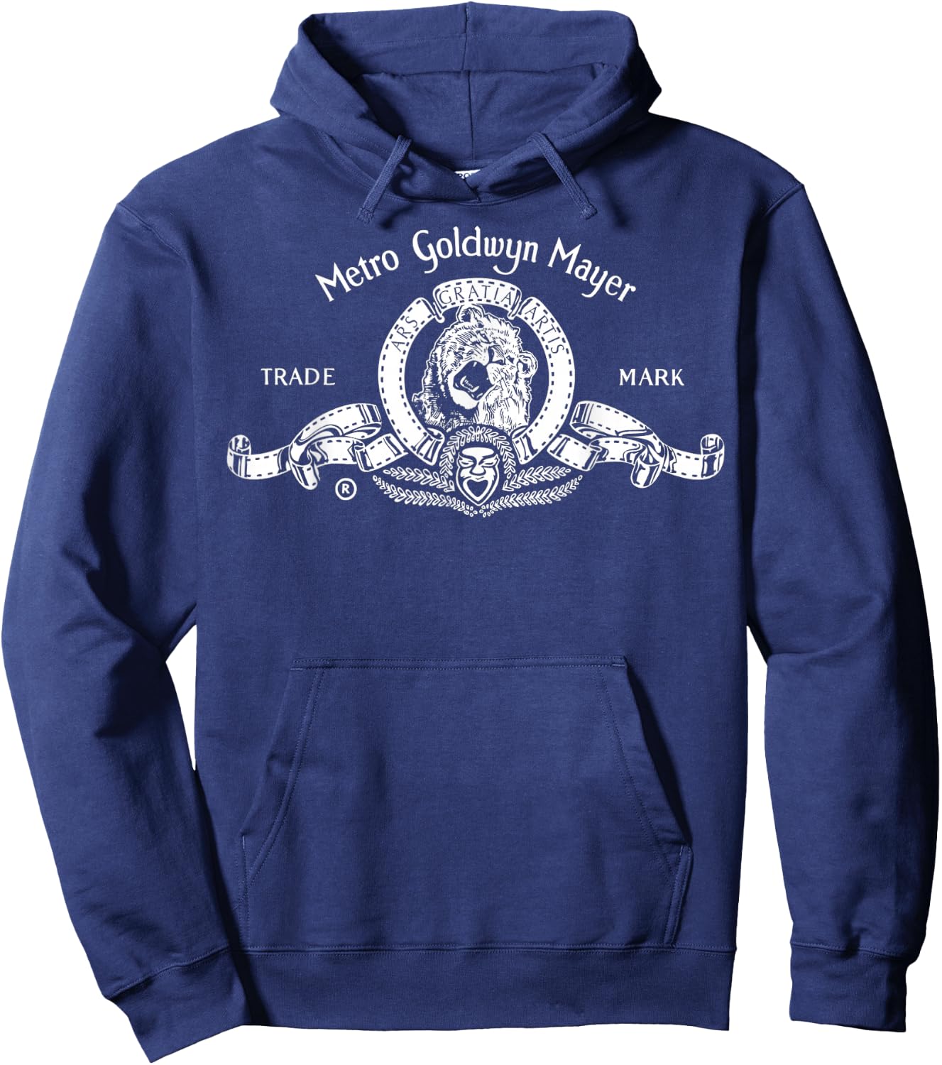 MGM Classic Lion White Logo Hoodie - Hoodie | Navy