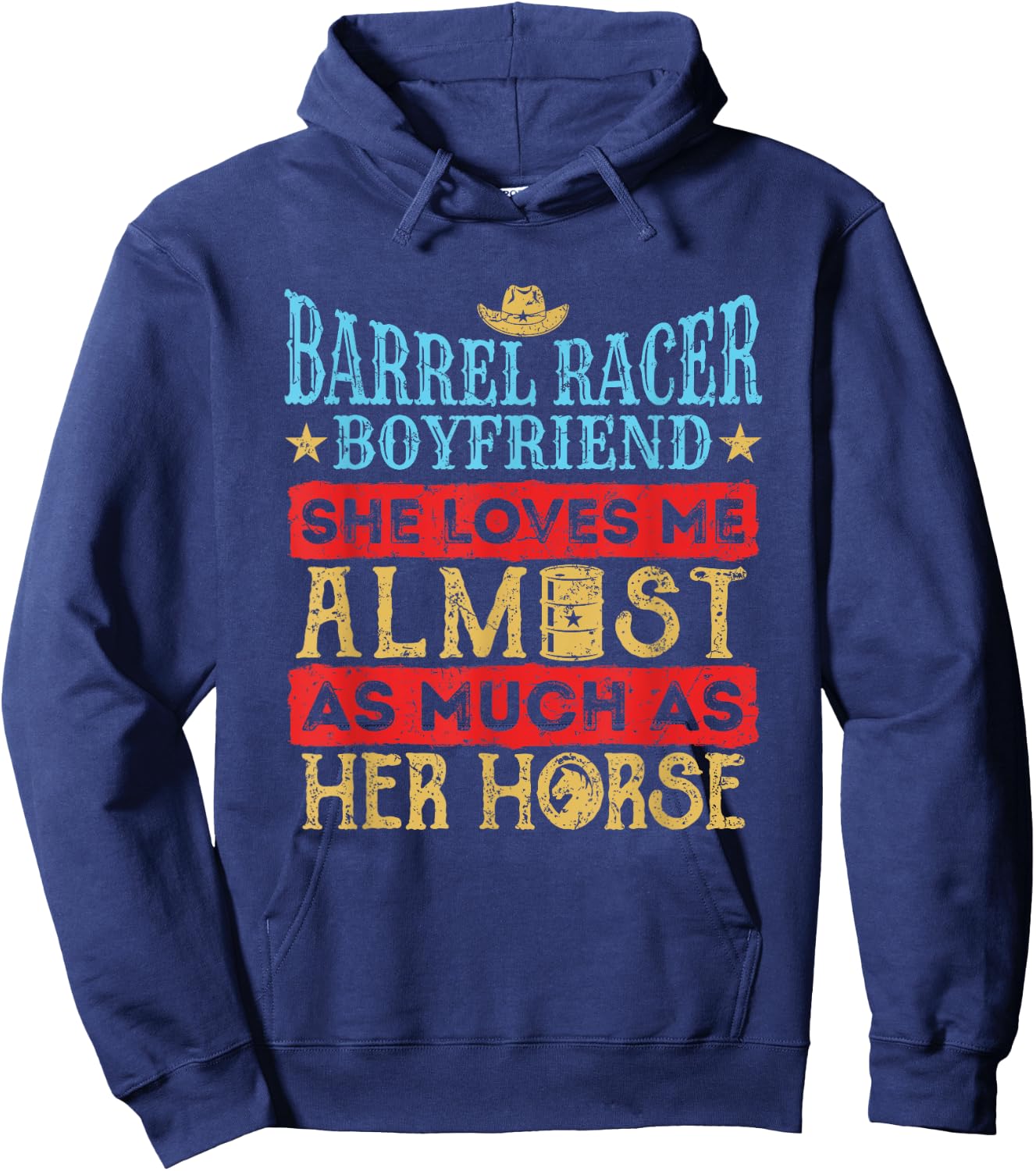 Barrel Racing Boyfriend Barrel Racer Boyfriend Hoodie - Hoodie | Navy