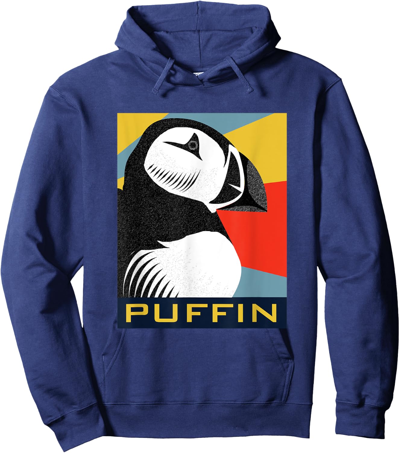 Vintage Retro Silhouette Puffin Hoodie - Hoodie | Navy