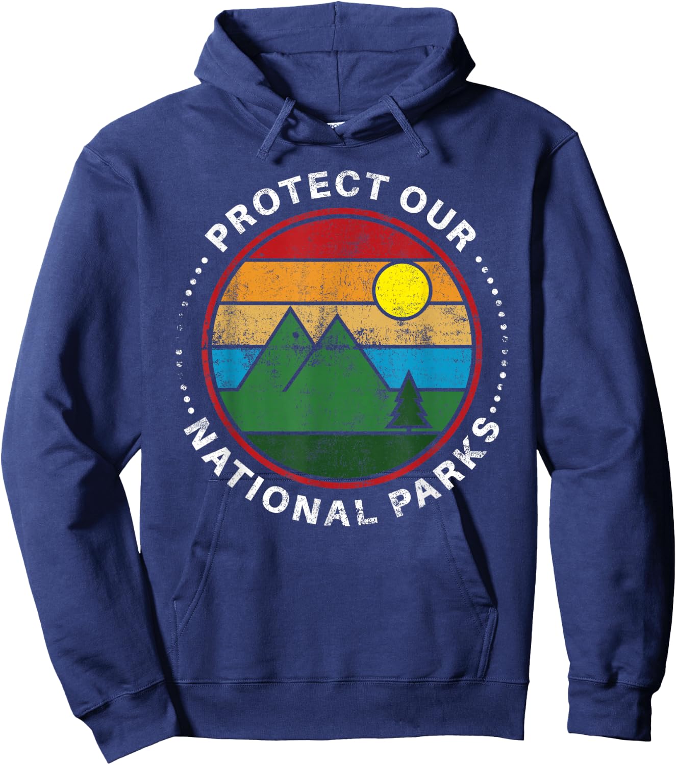 YeoYs National Parks Gifts - Protect Our National Parks - Nature Lover Black Short Sleeve - Small - - Modern Letter Print - Hiking, Outdoor - All Seasons Hoodie - Hoodie | Navy