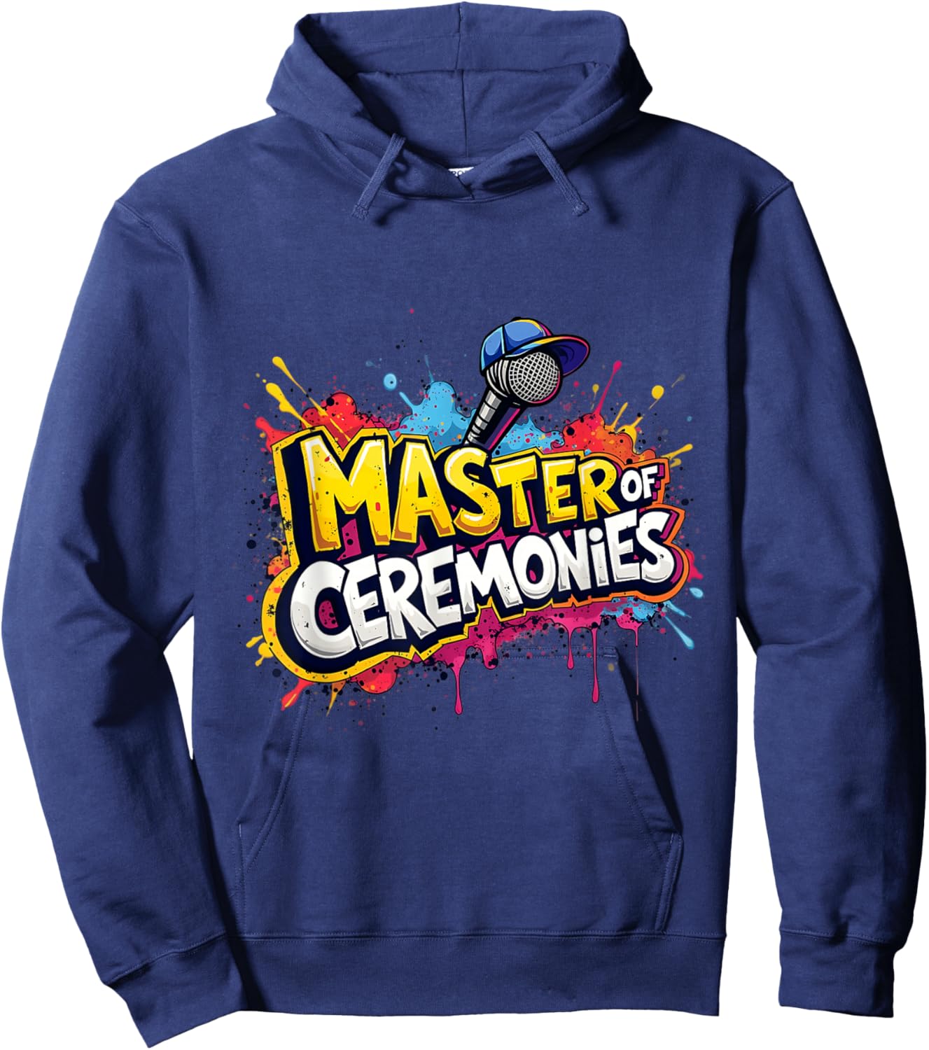 Emcee Microphone Graphic Funny Host Idea Hoodie - Hoodie | Navy