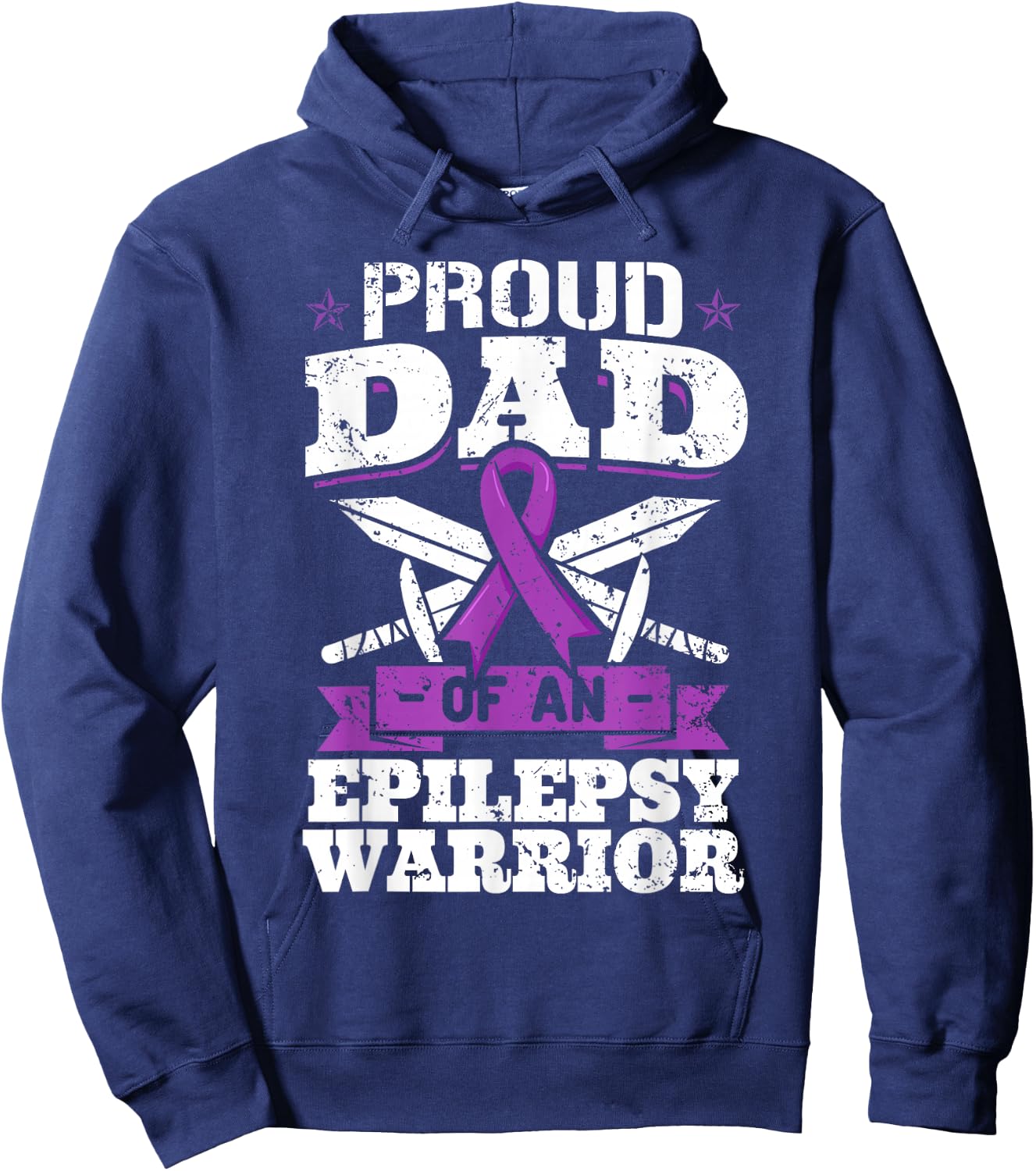 Proud Dad Of An Epilepsy Warrior Epilepsy Hoodie - Hoodie | Navy