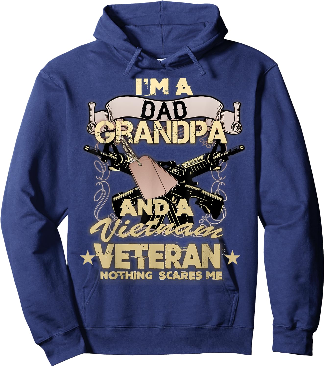 Vietnam War Veteran U.S. Army Retired Soldier Hoodie - Hoodie | Navy