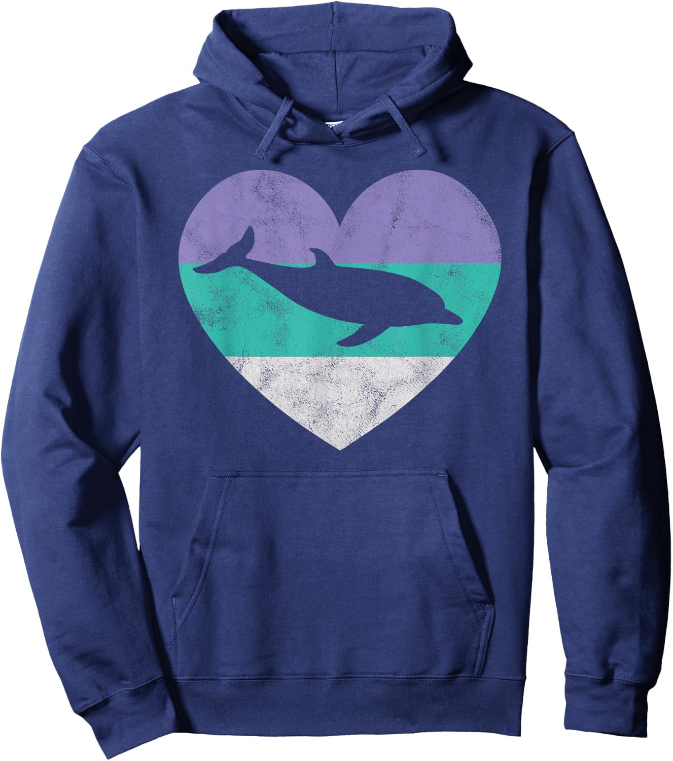 Dolphin Gift Shirt & Girls Retro Cute Hoodie - Hoodie | Navy