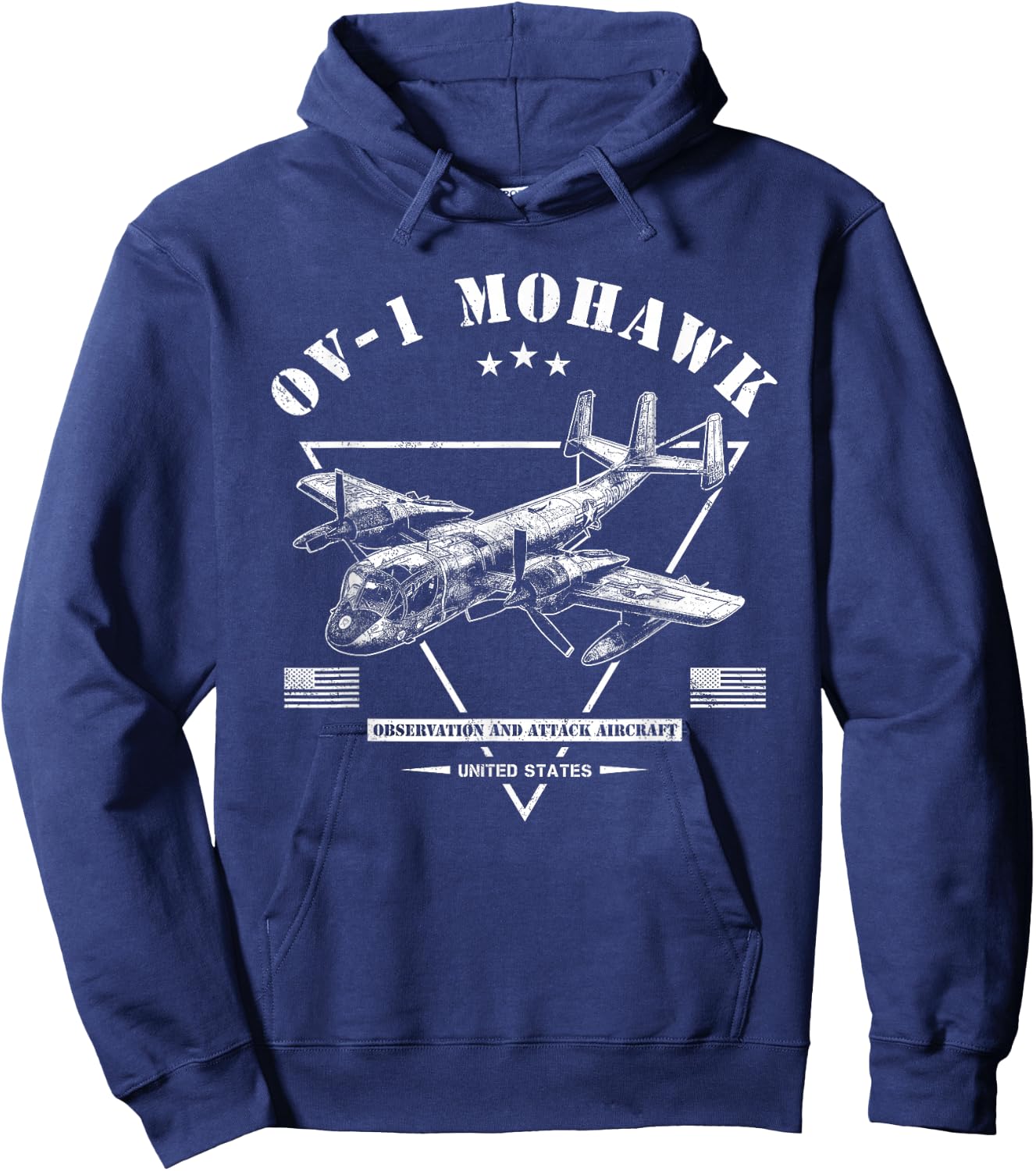 OV-1 Mohawk Aircraft Hoodie - Hoodie | Navy
