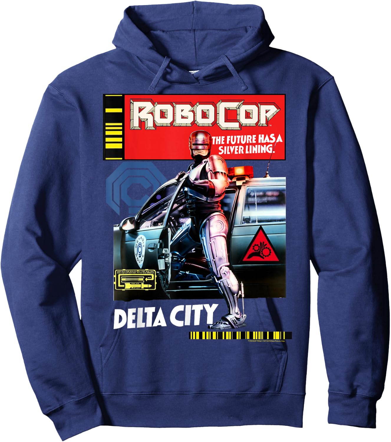 RoboCop Delta City Magazine Cover Poster Hoodie - Hoodie | Navy