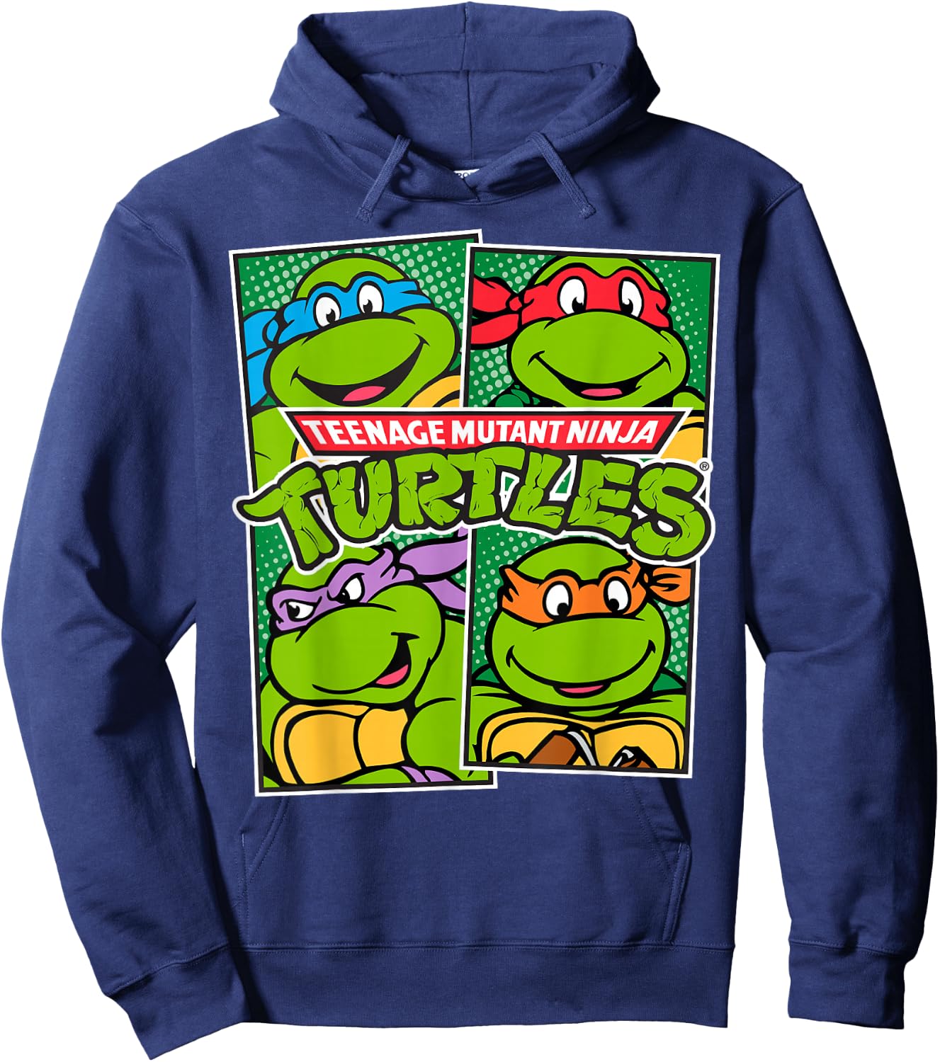 Teenage Mutant Ninja Turtles Paneled Characters Hoodie - Hoodie | Navy