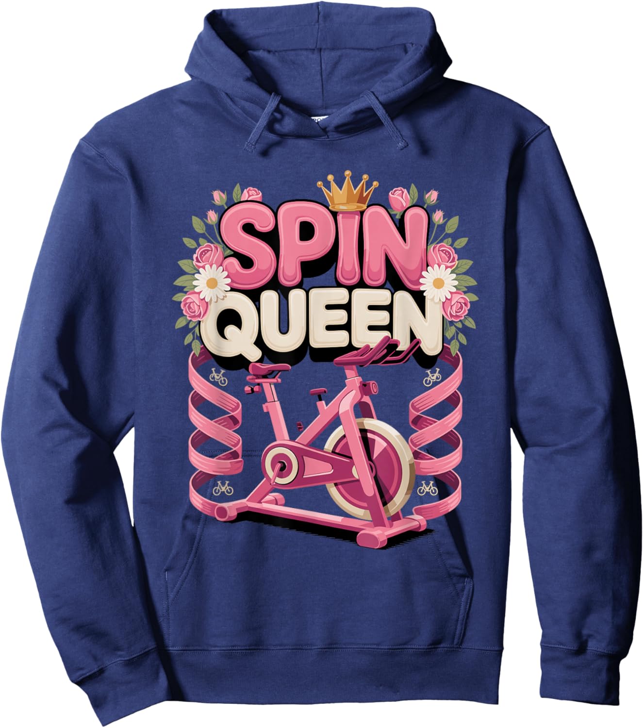 Spin Queen Spin Class Indoor Cycling Workout Hoodie - Hoodie | Navy