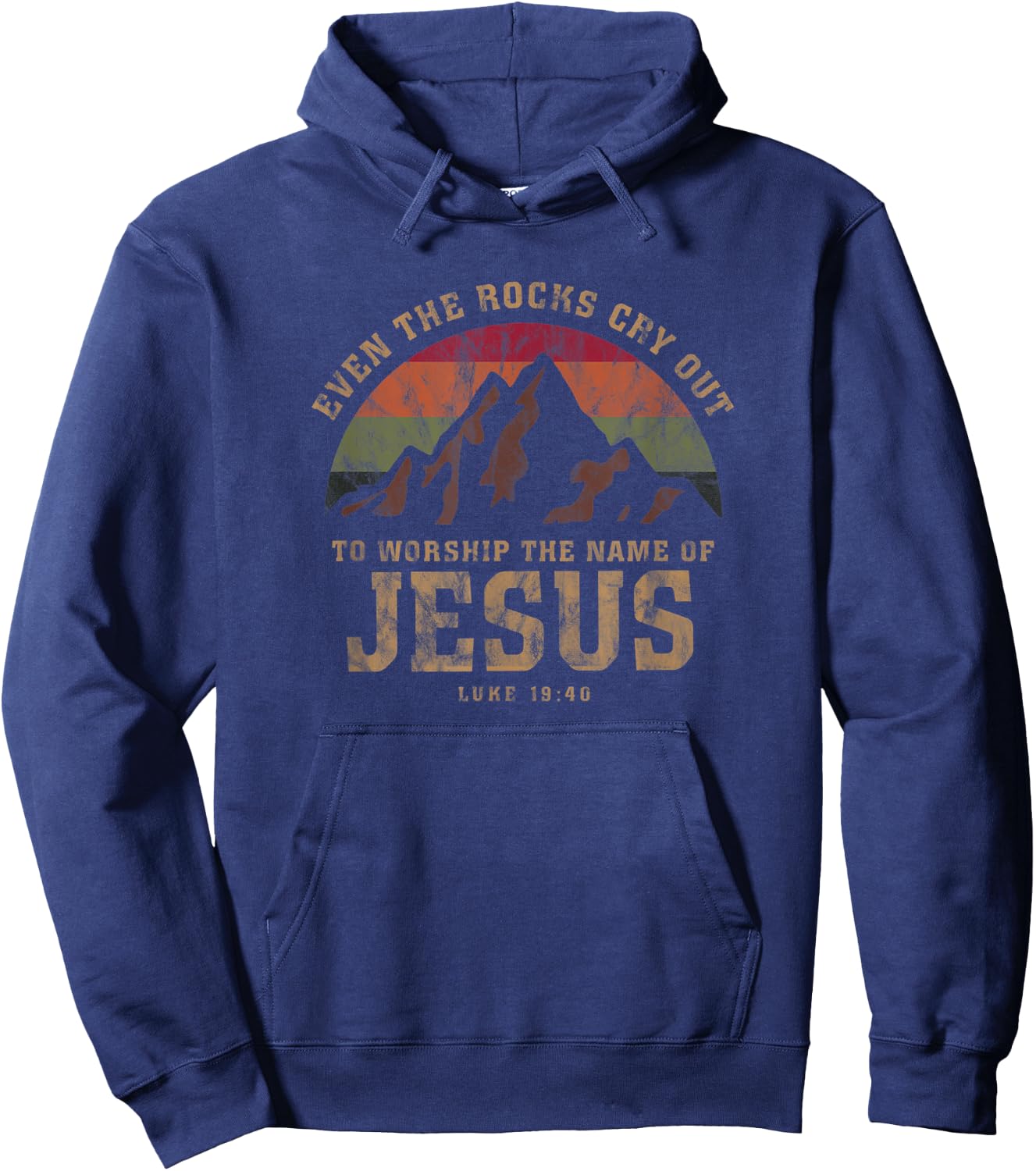 Outdoors Camping Bible Verse Hoodie - Hoodie | Navy