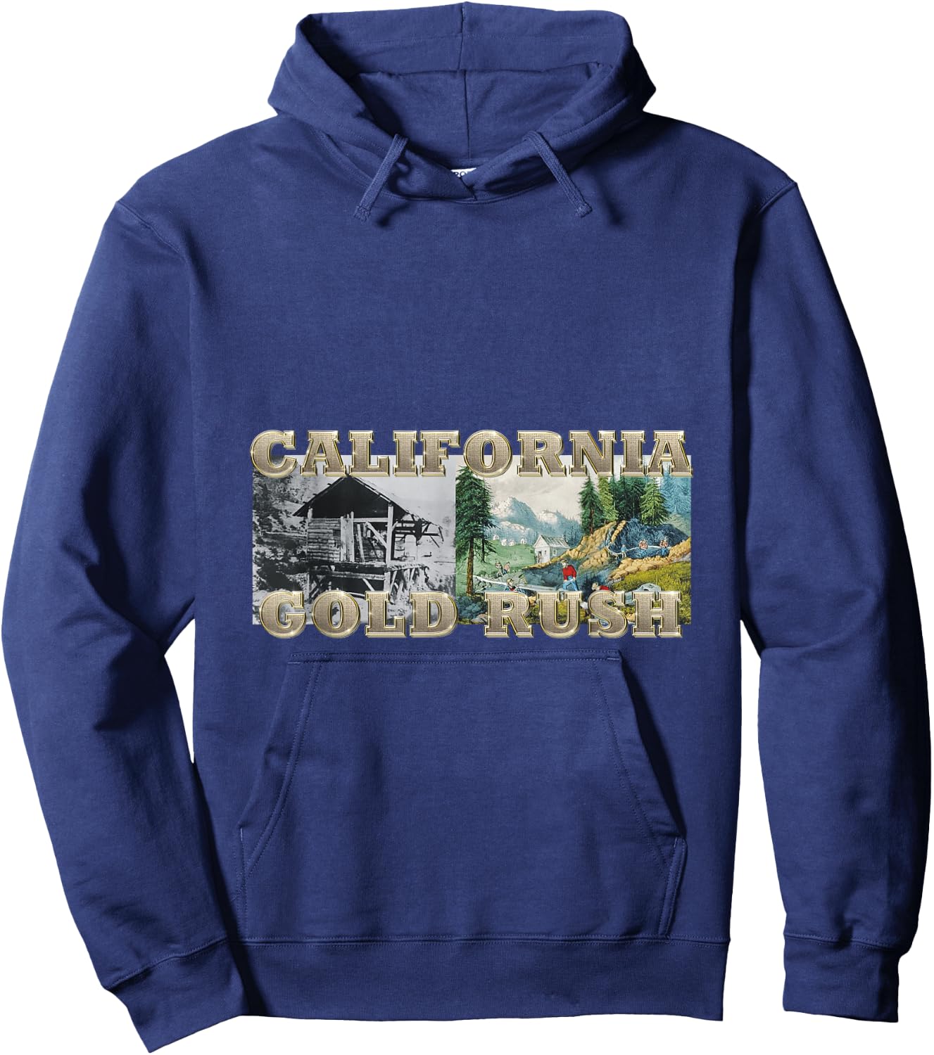Teepossible California Gold Rush Hoodie - Hoodie | Navy