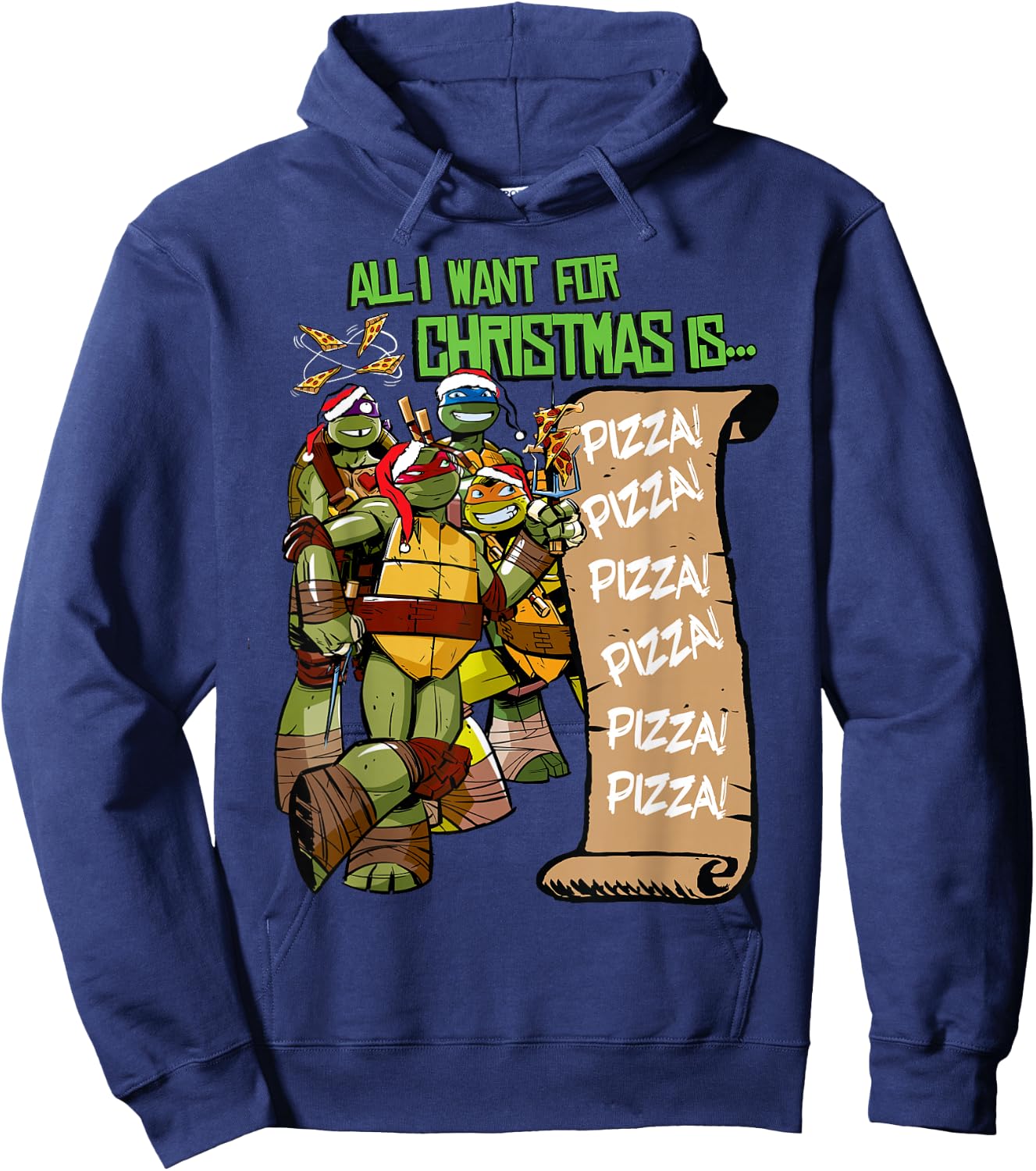 TeenageMutant Ninja Turtles Christmas List Hoodie - Hoodie | Navy
