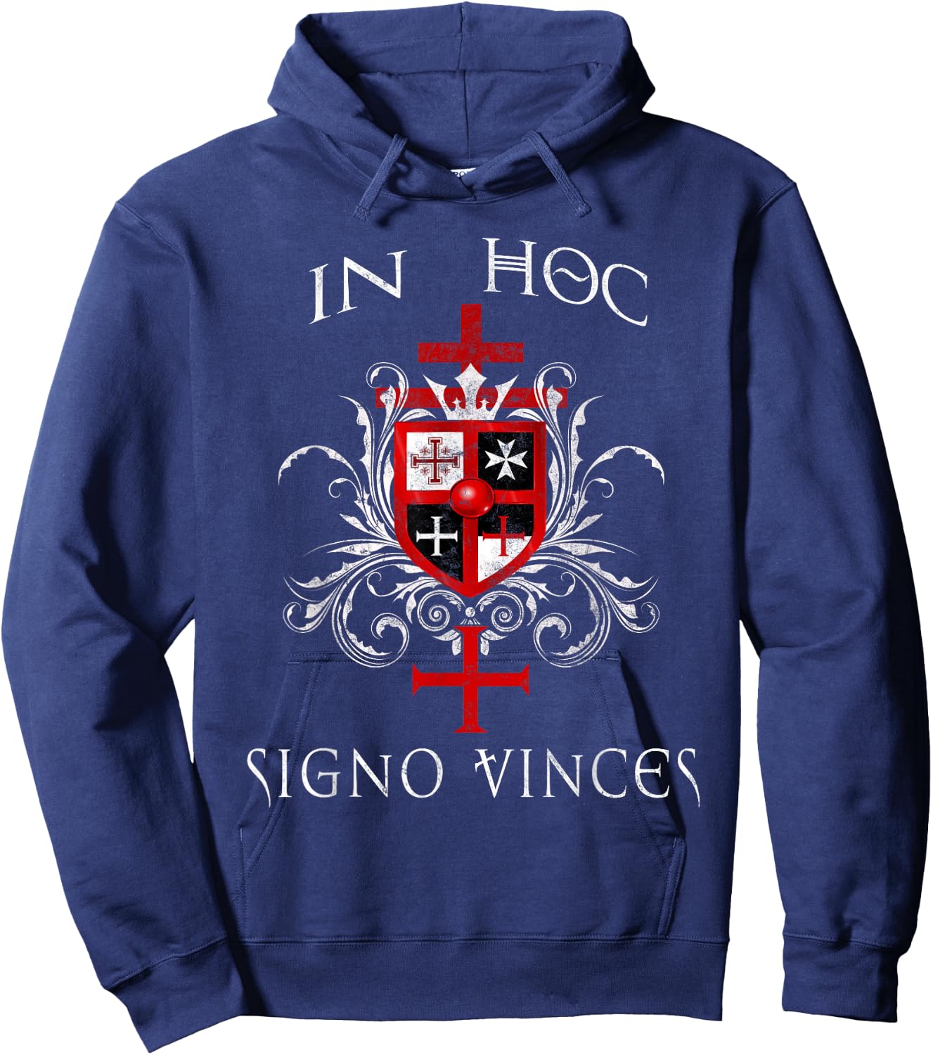 Knights Templar In Hoc Signo Vinces Hoodie - Hoodie | Navy