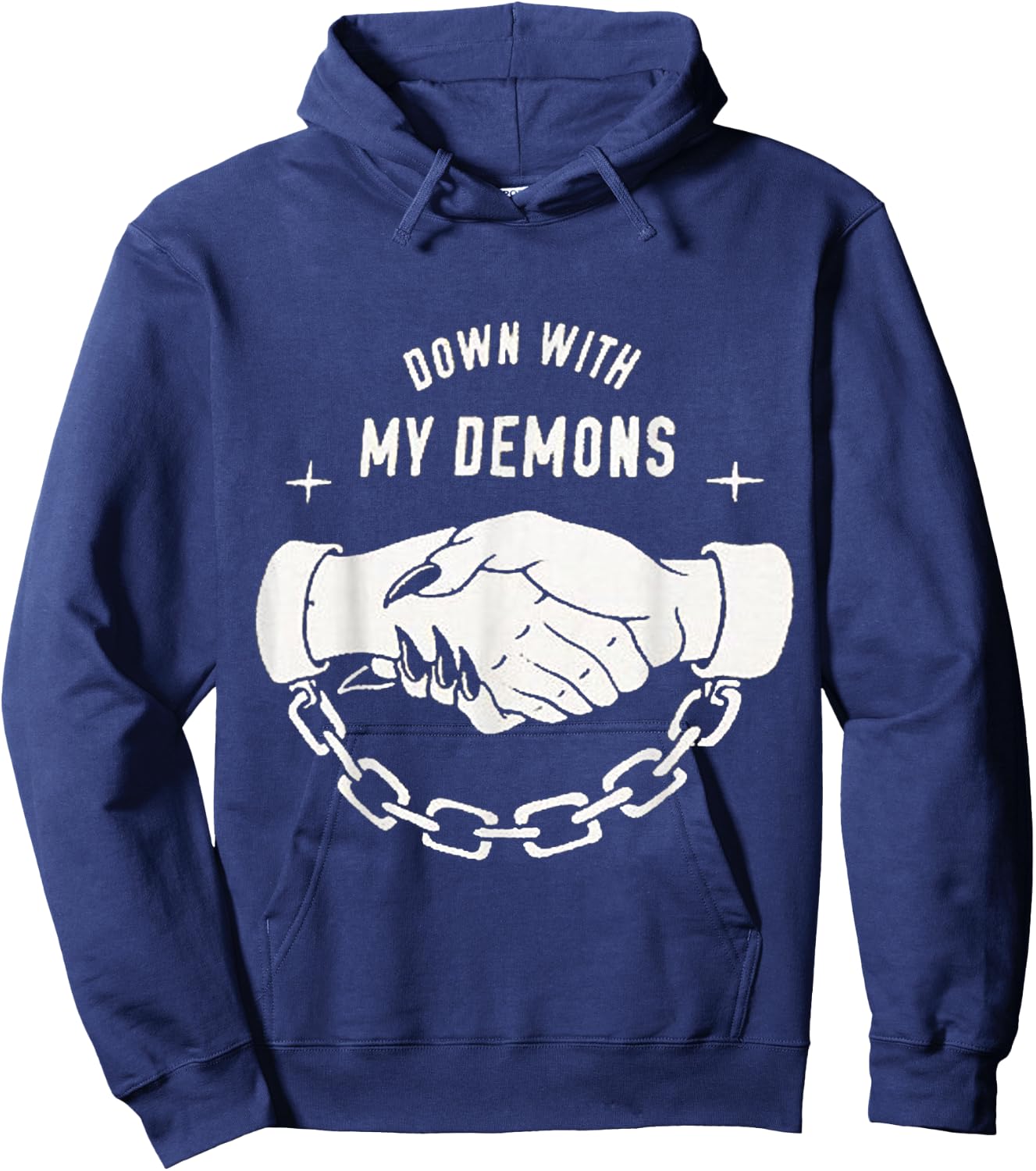 Down With My Demons Hoodie - Hoodie | Navy