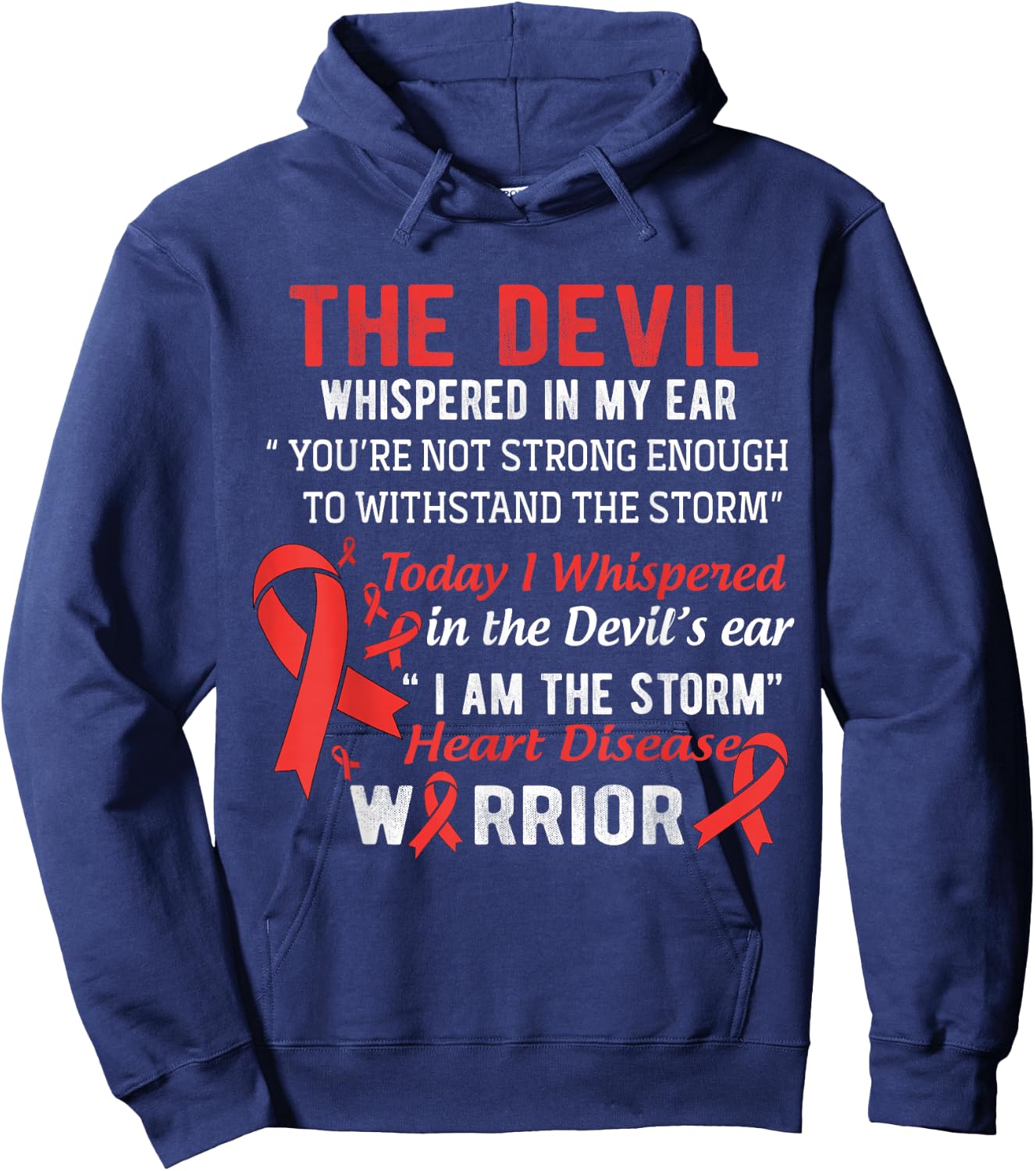 I am the Storm Heart Disease Warrior Hoodie - Hoodie | Navy