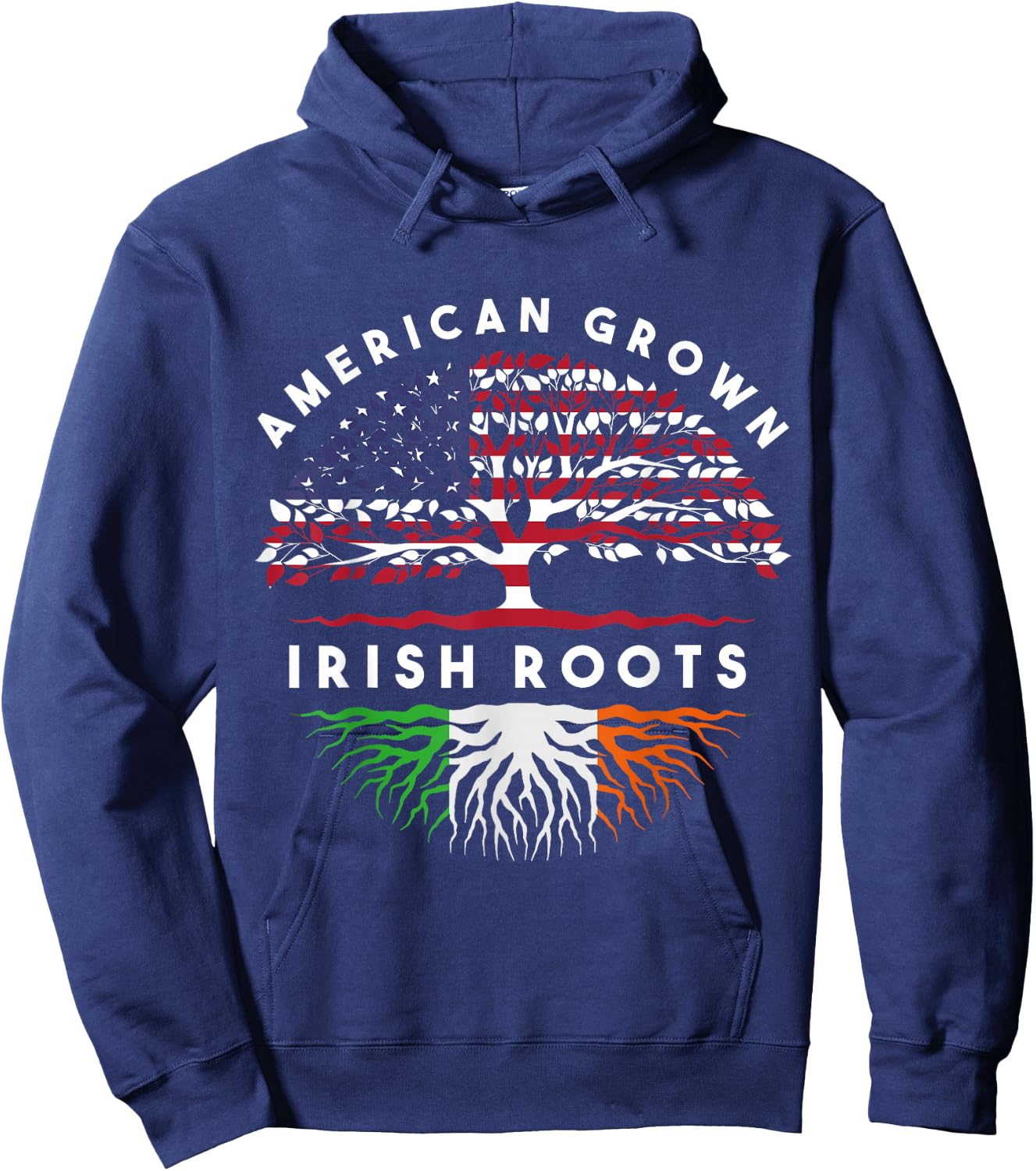 USA Pride Irish Roots Ireland Hoodie - Hoodie | Navy