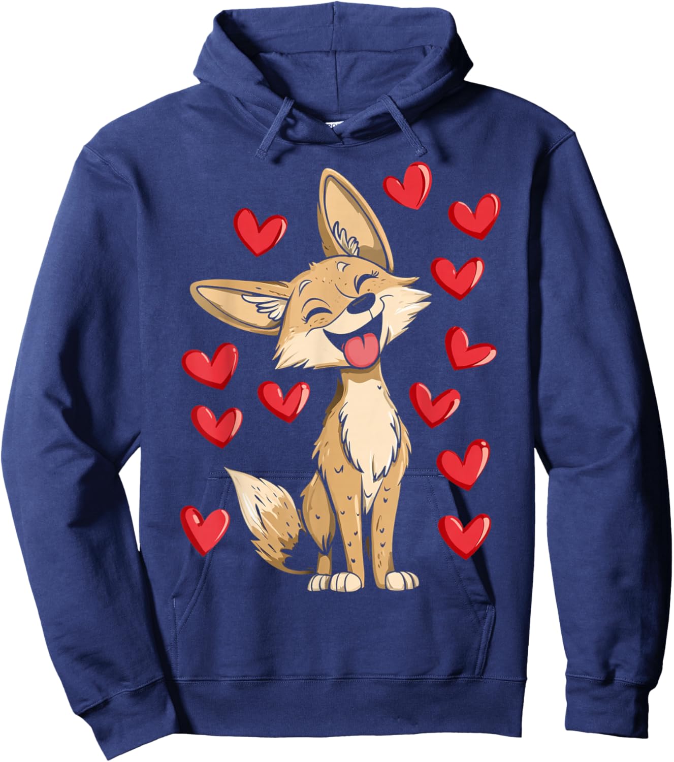 Cute Coyote Kids Hoodie - Hoodie | Navy