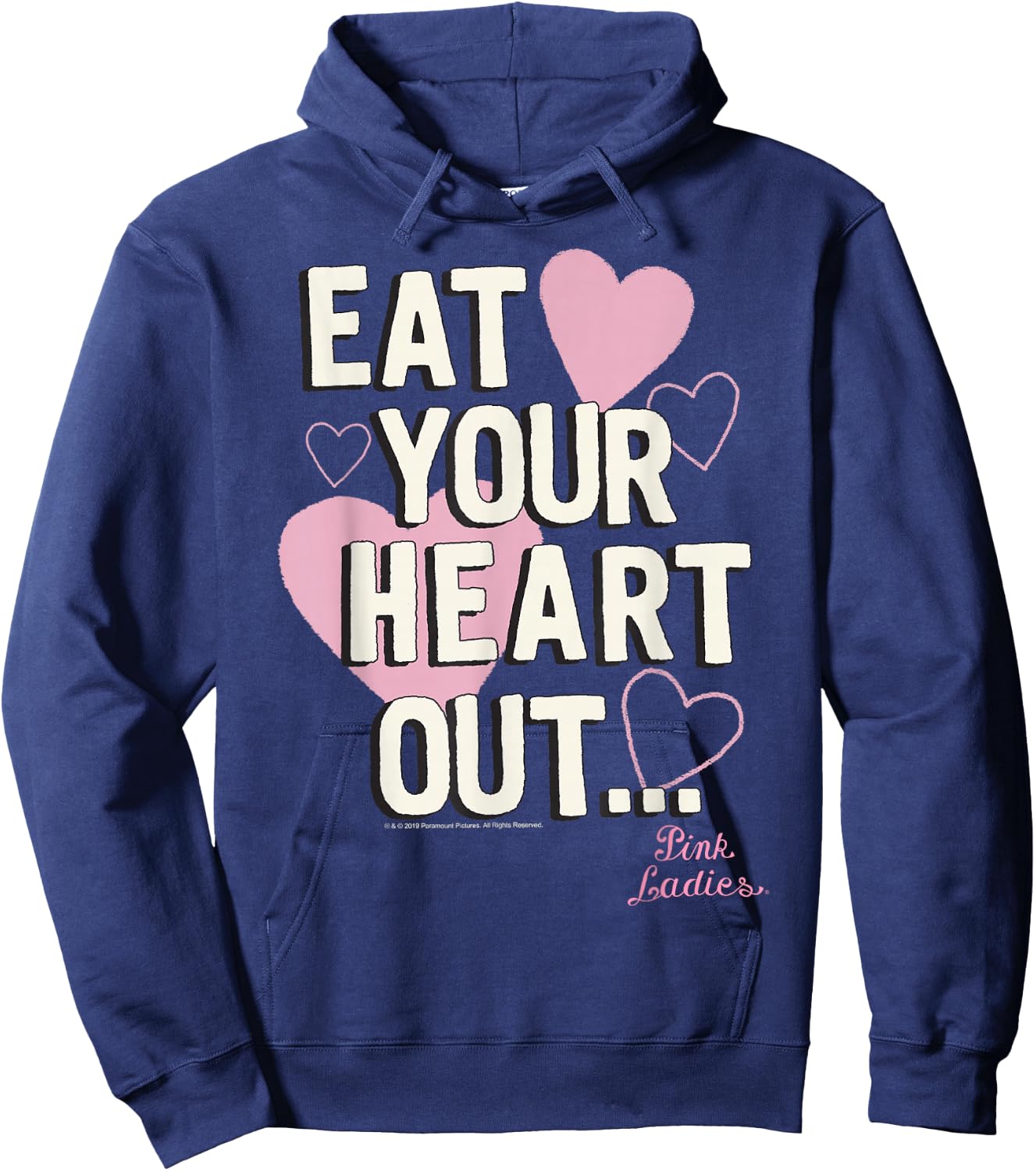 Grease Pink Ladies Eat Your Heart Out Hoodie - Hoodie | Navy