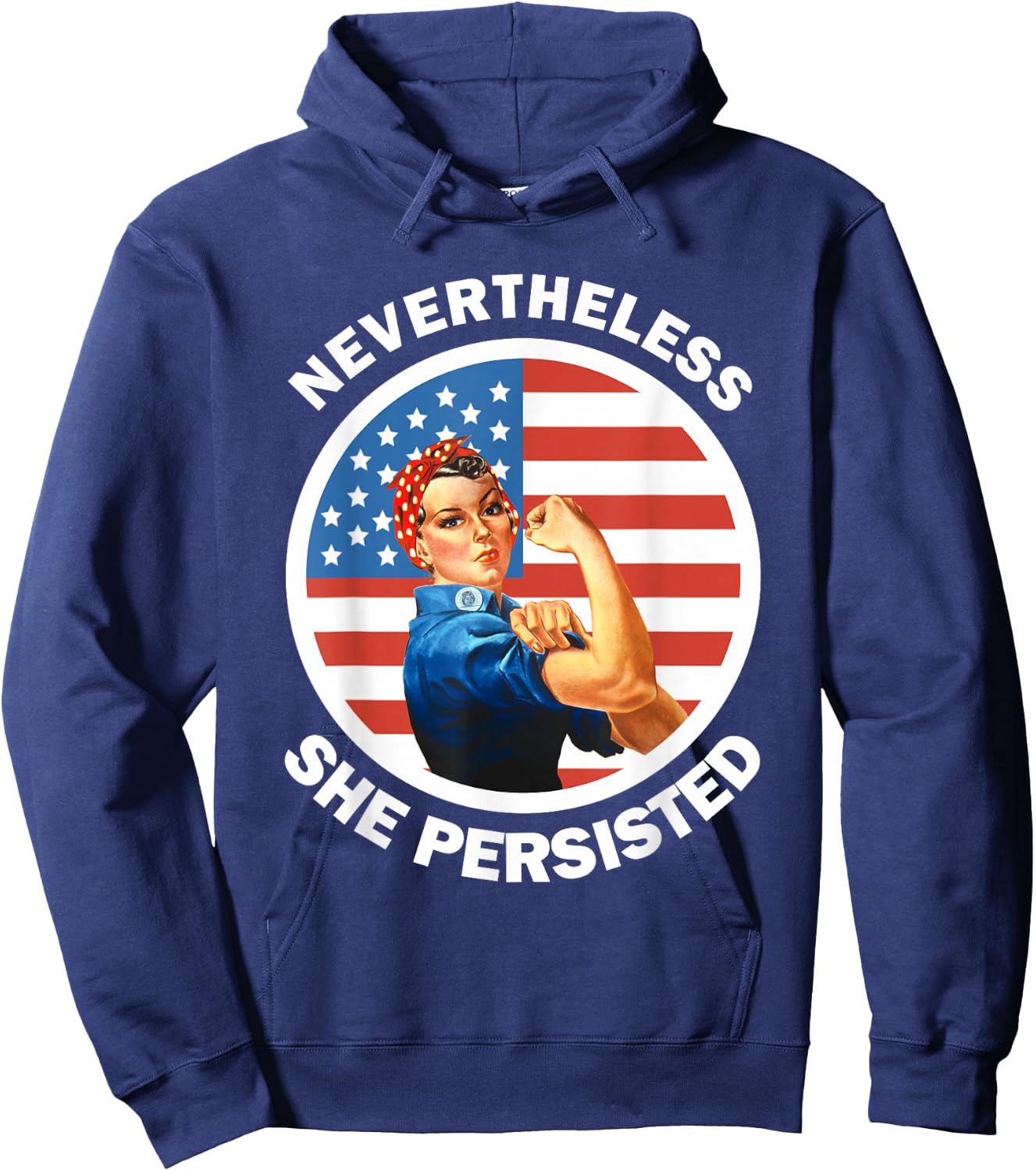 Rosie The Riveter Never The Less She Persisted Hoodie - Hoodie | Navy