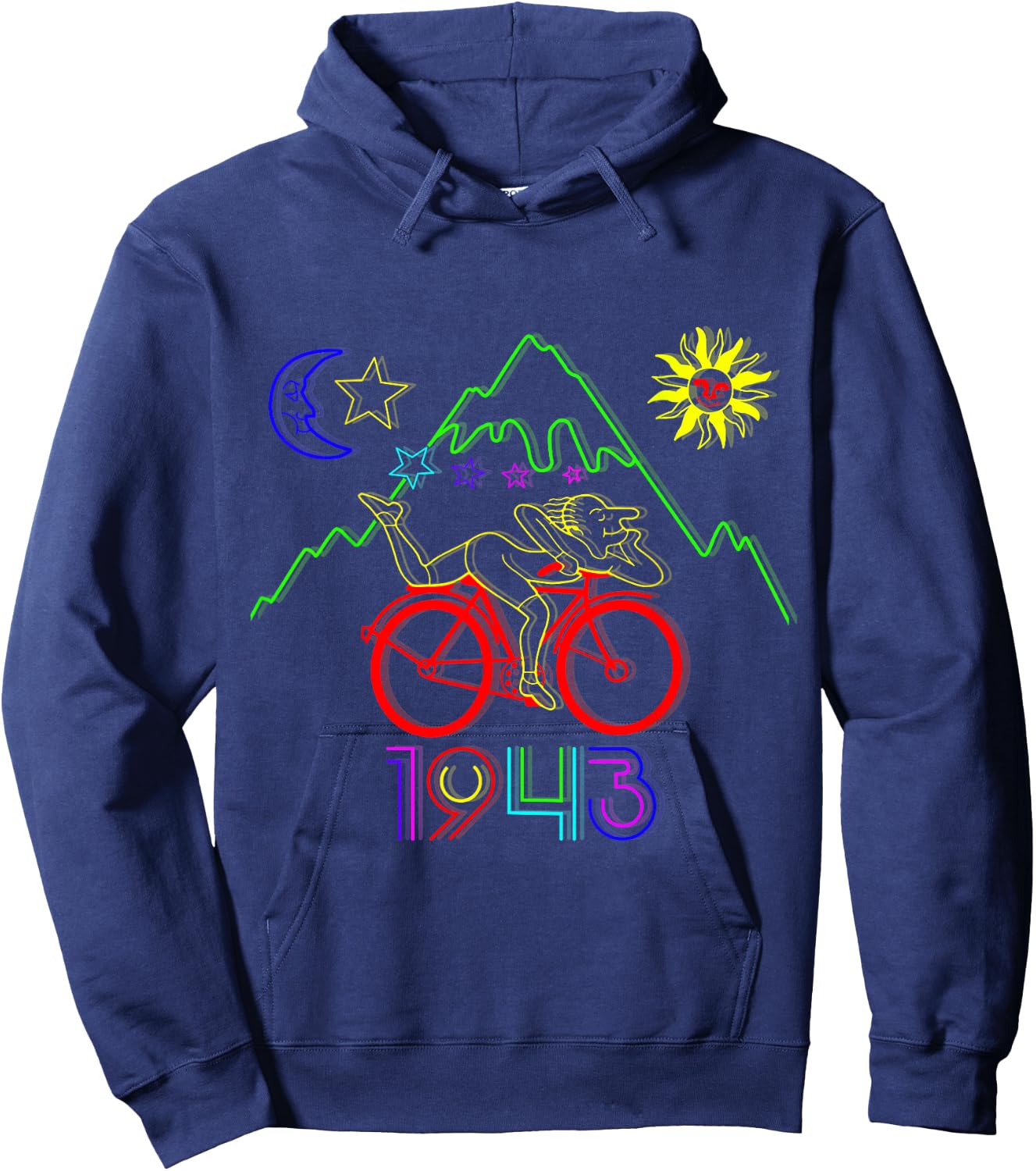 Bicycle Day 1943 LSD Creator Acid Trip T Shirt Hoodie - Hoodie | Navy