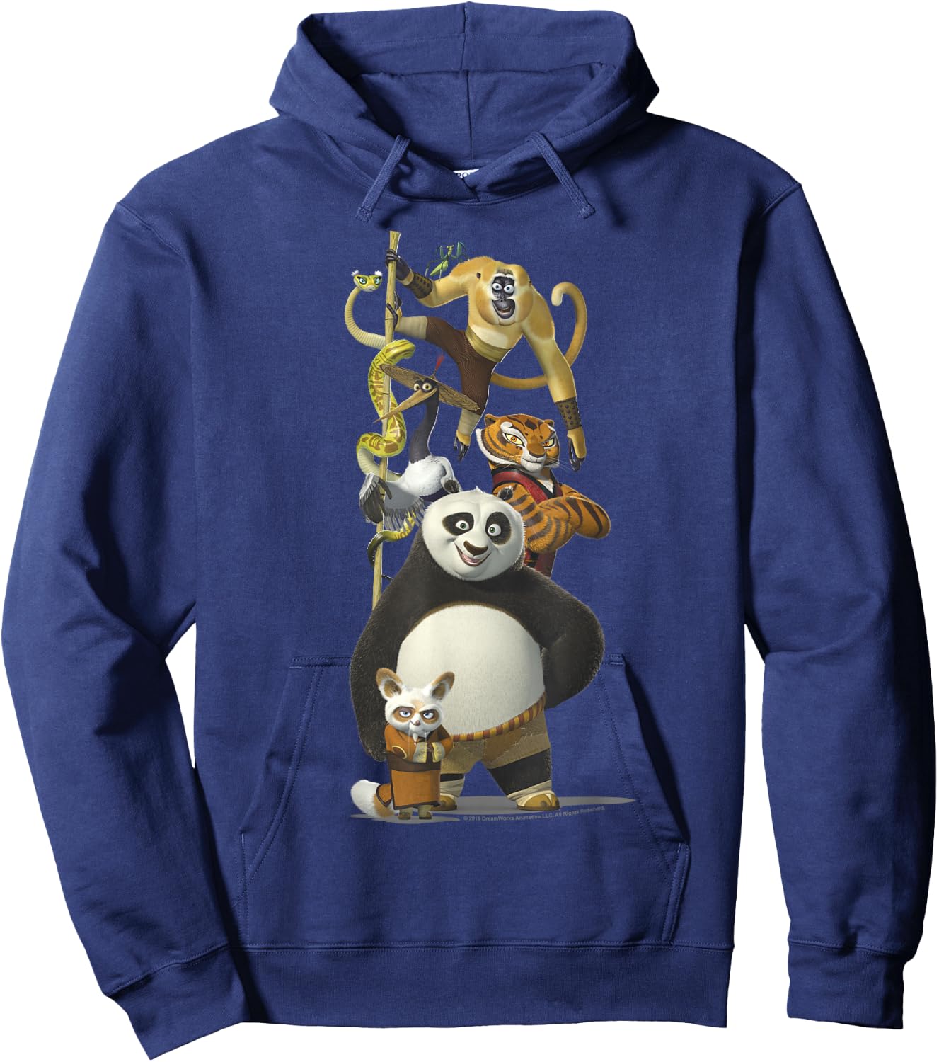 Kung Fu Panda Po and The Furious Five Portrait Hoodie - Hoodie | Navy