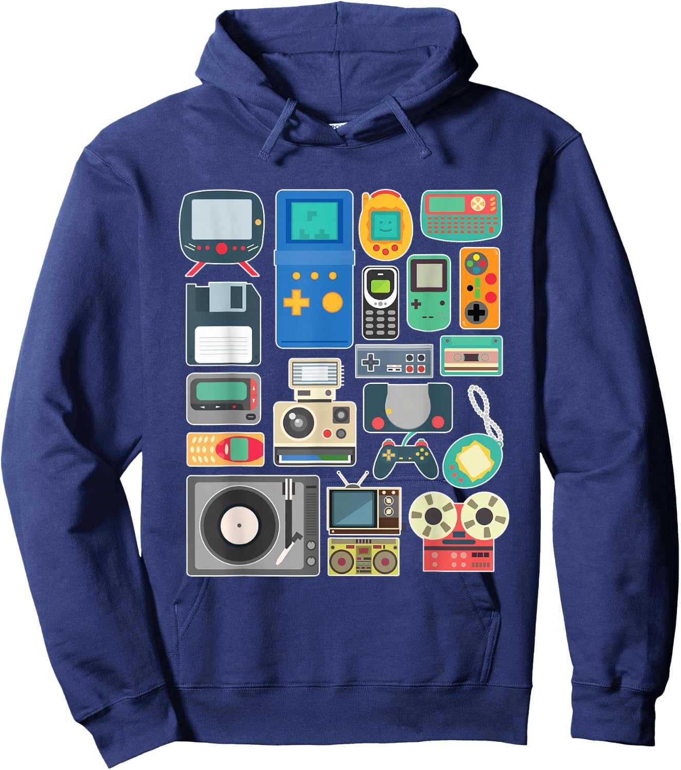 80s 90s Video Game Retro Vintage Classic Arcade Hoodie - Hoodie | Navy