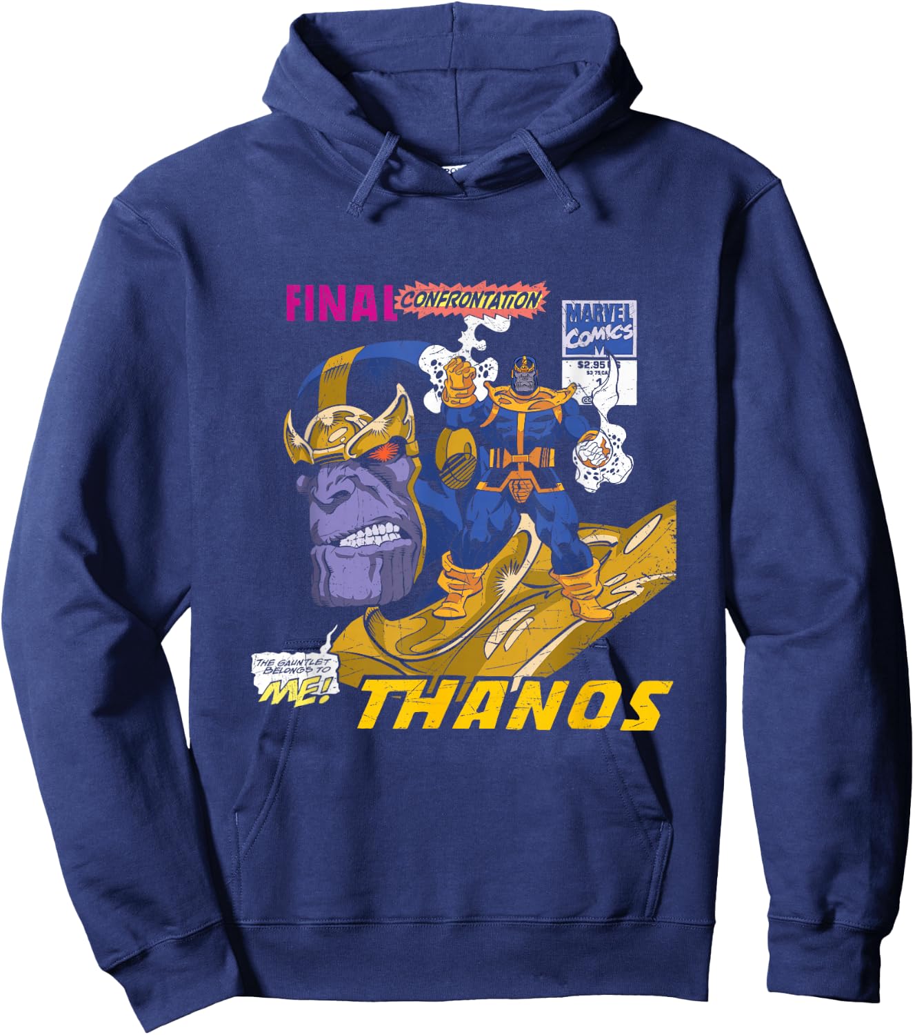 Marvel Comics Thanos Final Confrontation Retro Hoodie - Hoodie | Navy