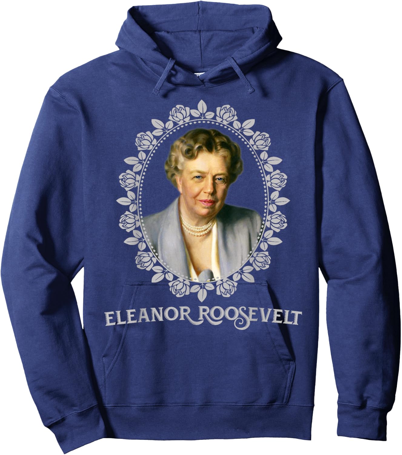 Eleanor Roosevelt Portrait Gift Hoodie - Hoodie | Navy