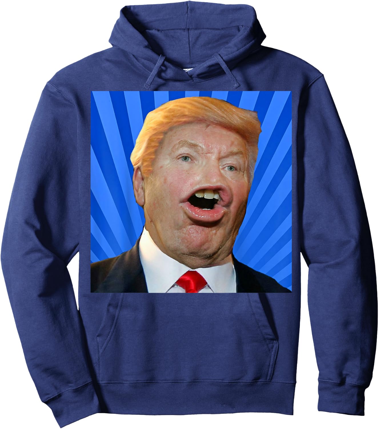 Donald Trump Ugly Face Meme Hoodie - Hoodie | Navy