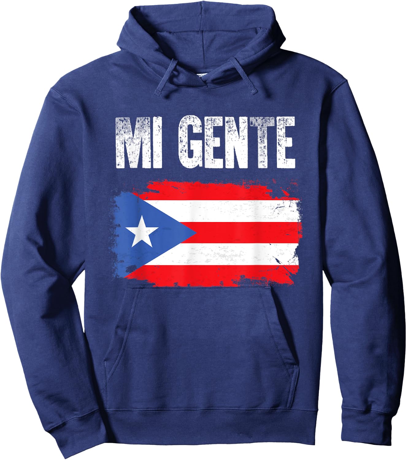 Mi Gente! (My People) Puerto Rican Pride Hoodie - Hoodie | Navy