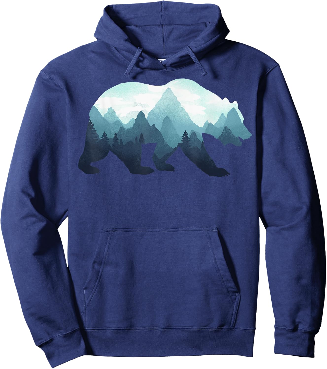 Bear Double Exposure Surreal Wildlife Animal Hoodie - Hoodie | Navy