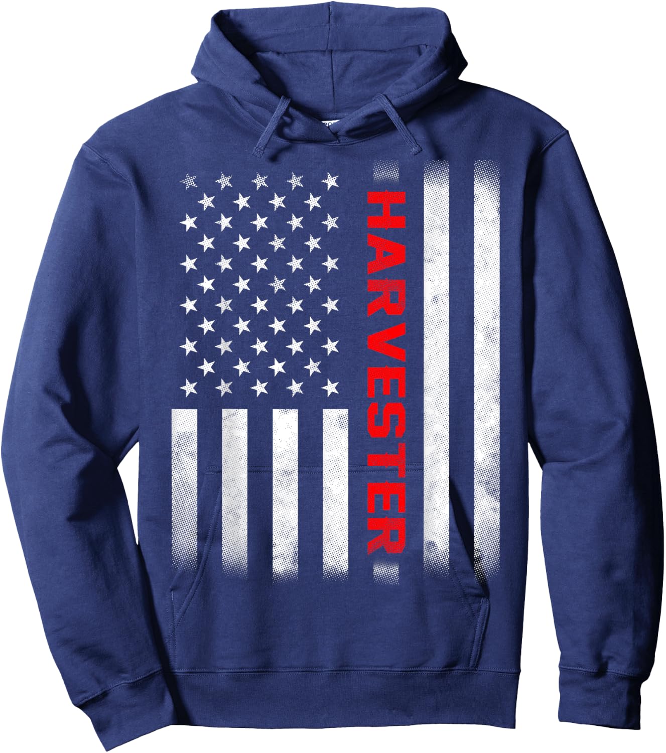 Harvester Shirt US Flag Hoodie - Hoodie | Navy