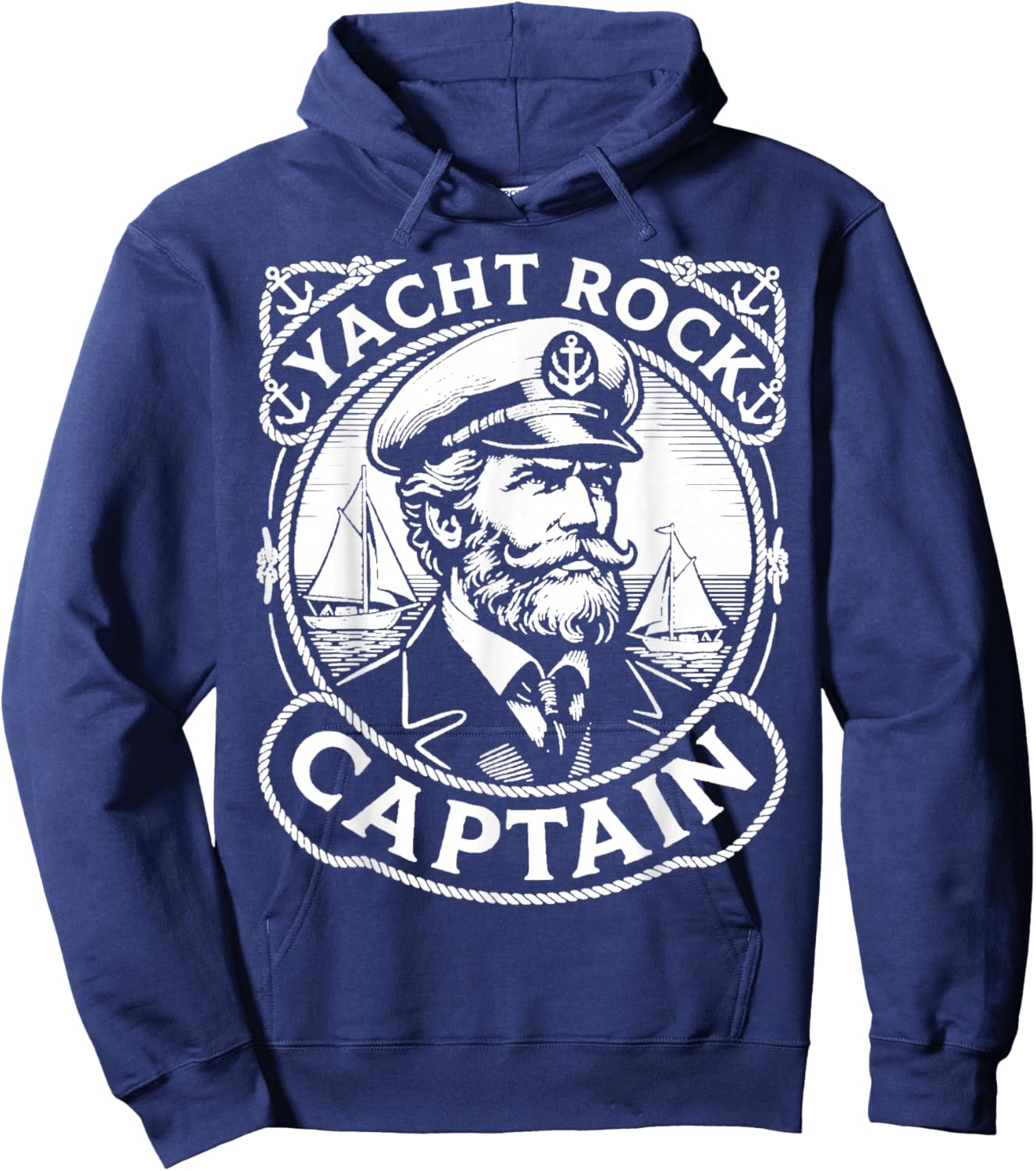 Funny Nautical Yacht Rock Captain Hoodie - Hoodie | Navy