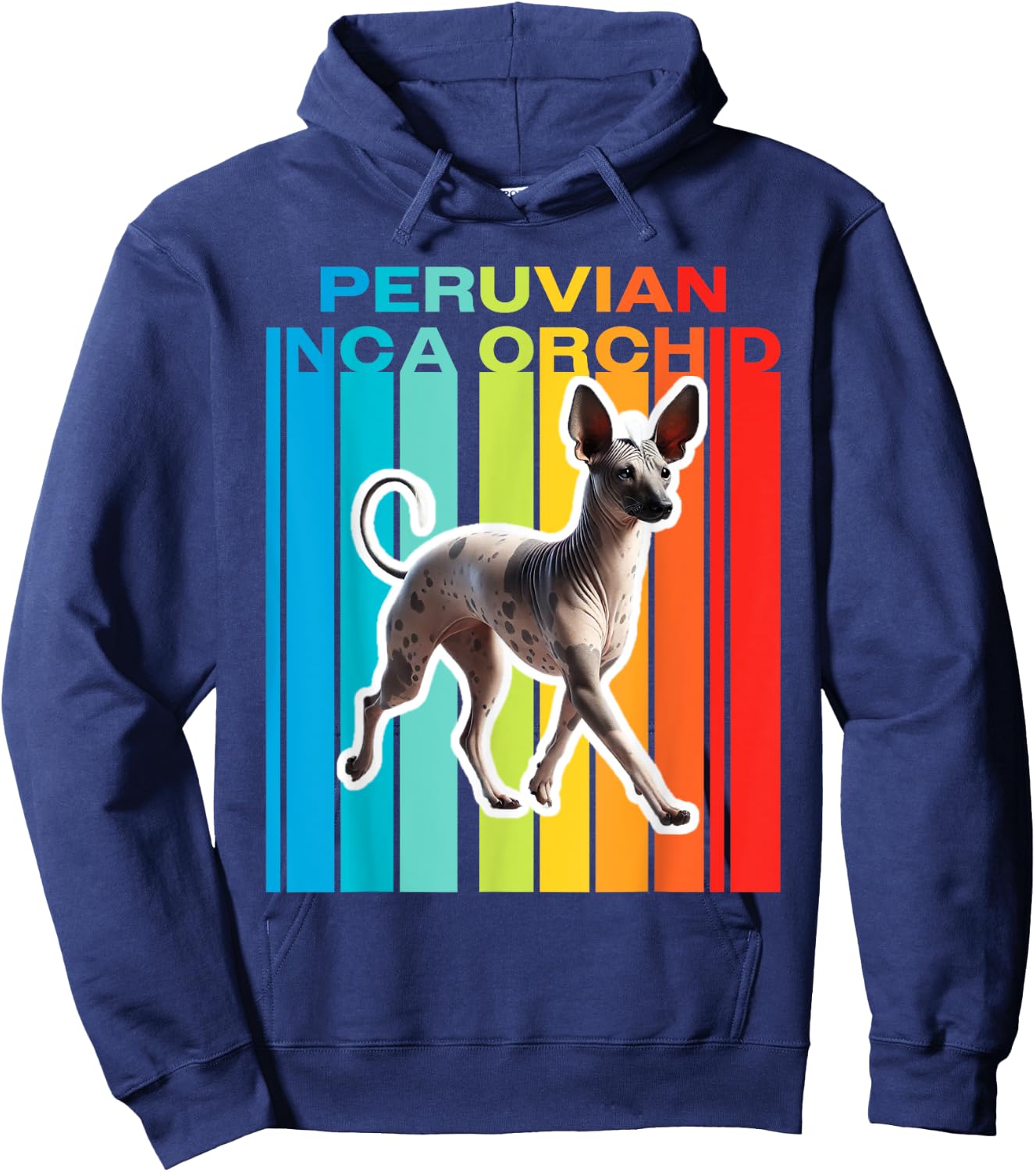 Colorful Peruvian Inca Orchid Hoodie - Hoodie | Navy