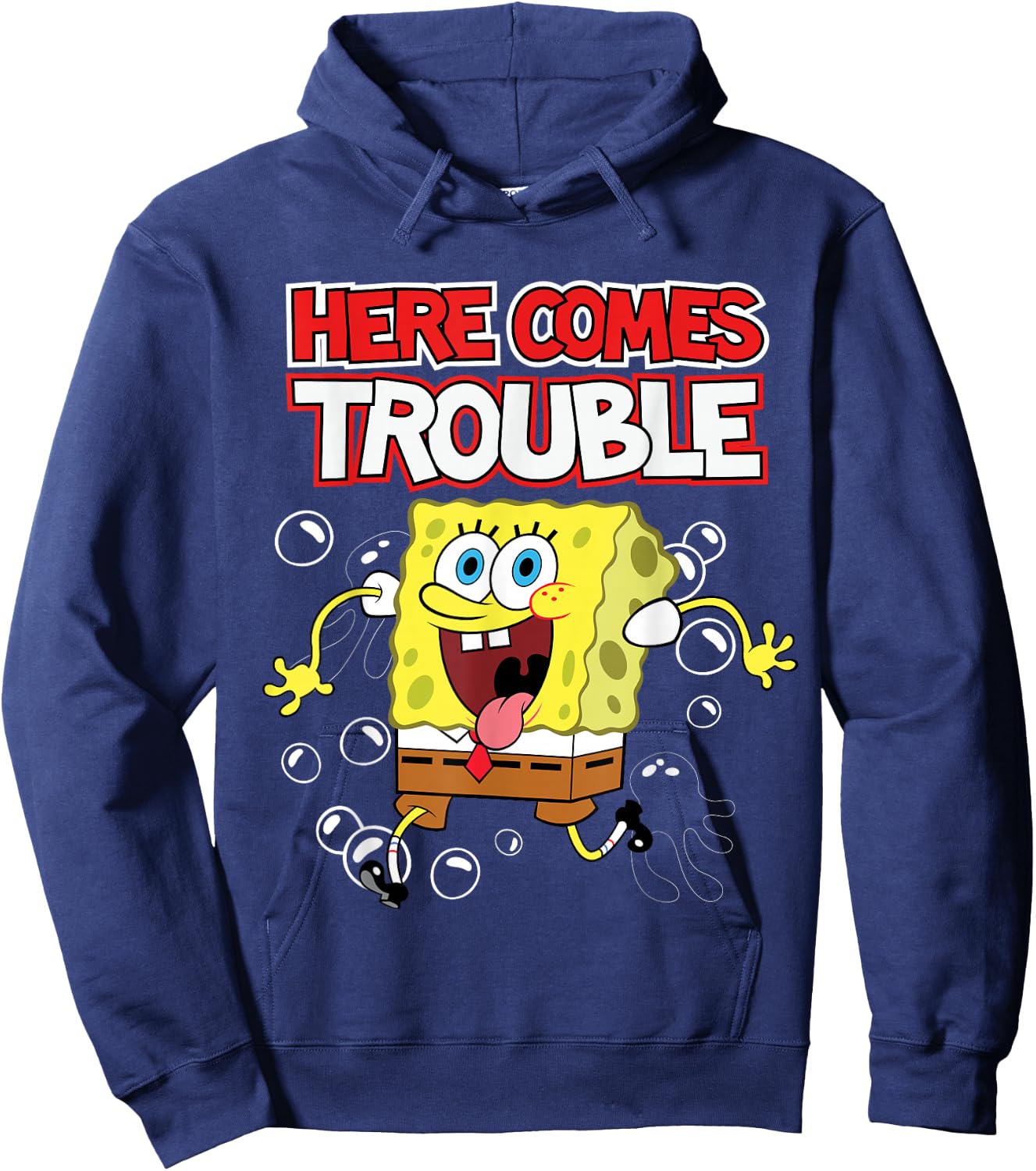 SpongeBob SquarePants Here Comes Trouble Hoodie - Hoodie | Navy
