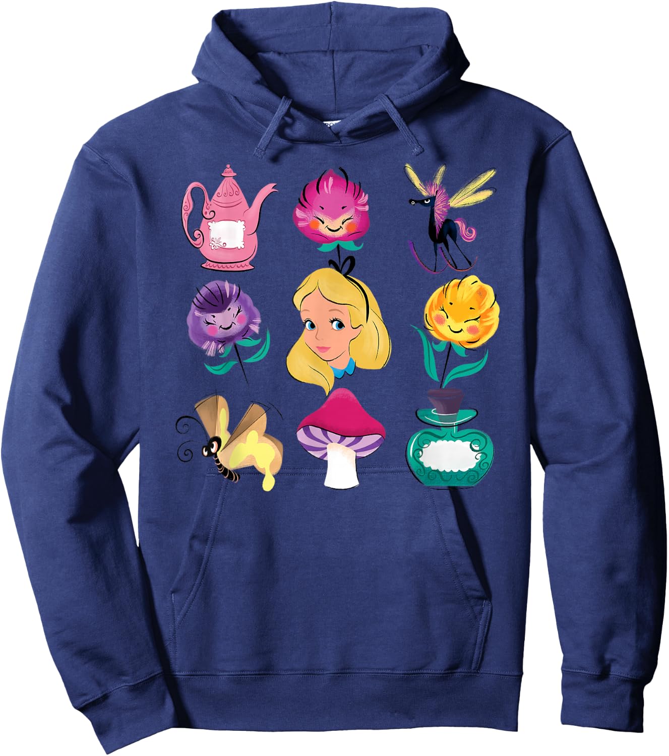 Alice in Wonderland - in Wonderland Elements Hoodie - Hoodie | Navy