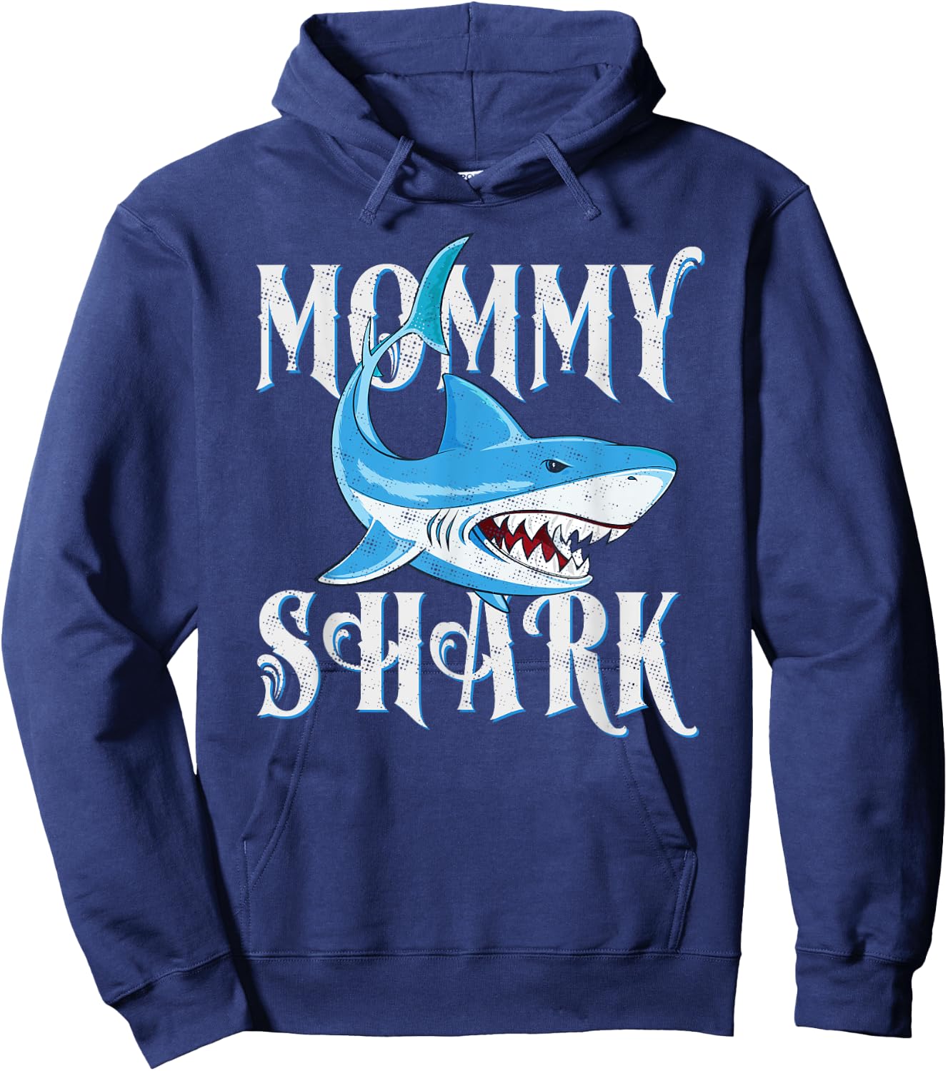 Mommy Shark Shirt, Funny Mom Matching Gift Hoodie - Hoodie | Navy