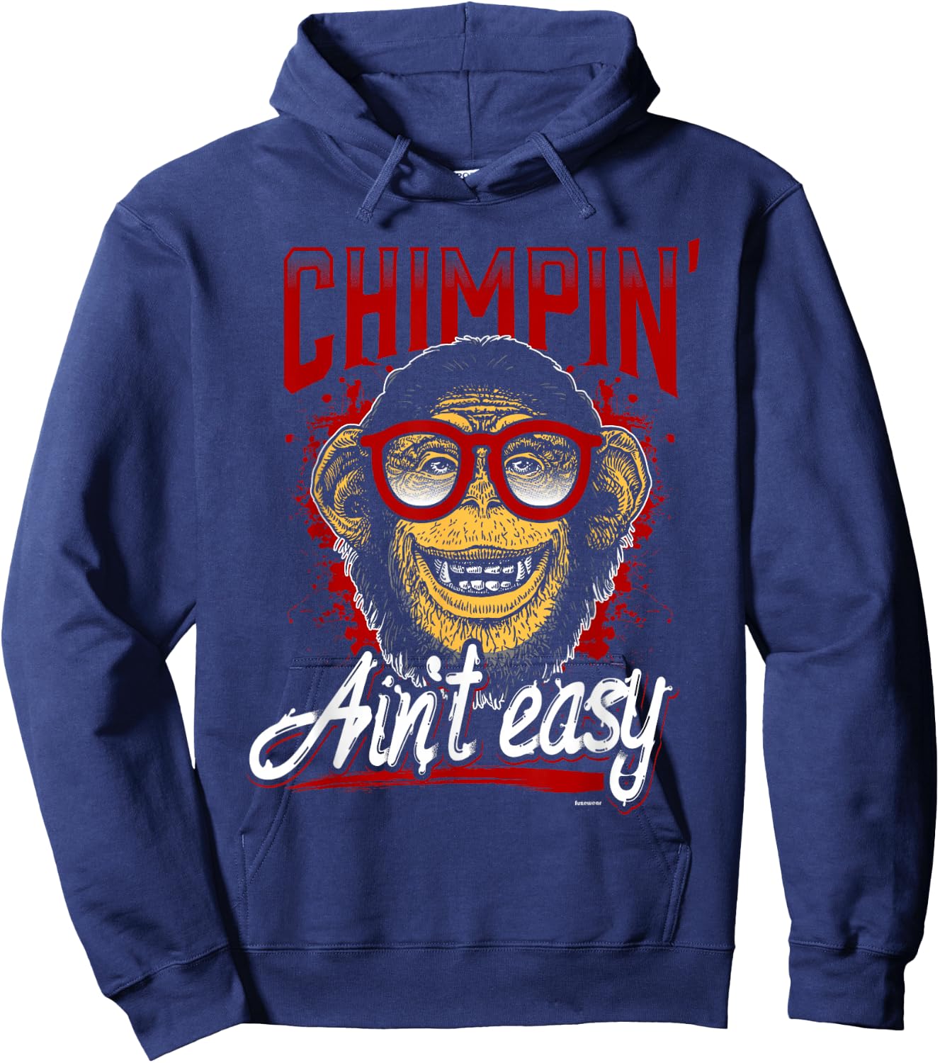 Chimpin' Ain't Easy Chimp Hoodie - Hoodie | Navy