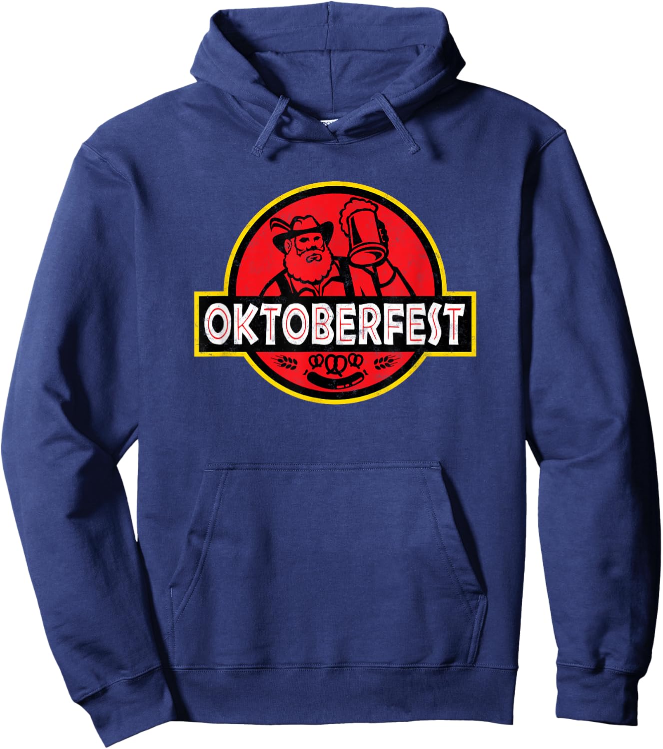 Prost Bavarian Man Oktoberfest Festival Hoodie - Hoodie | Navy
