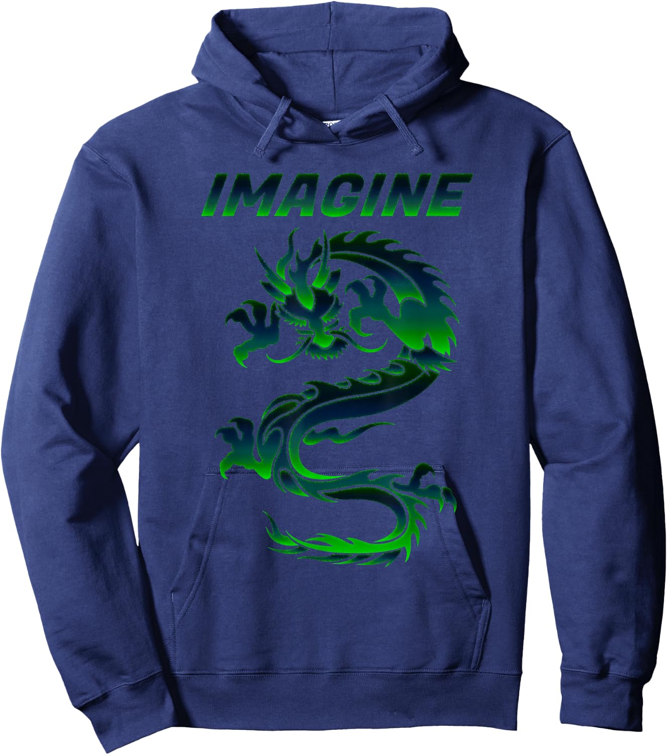 Imagine Fantasy Dragon Tattoo Style Hoodie - Hoodie | Navy