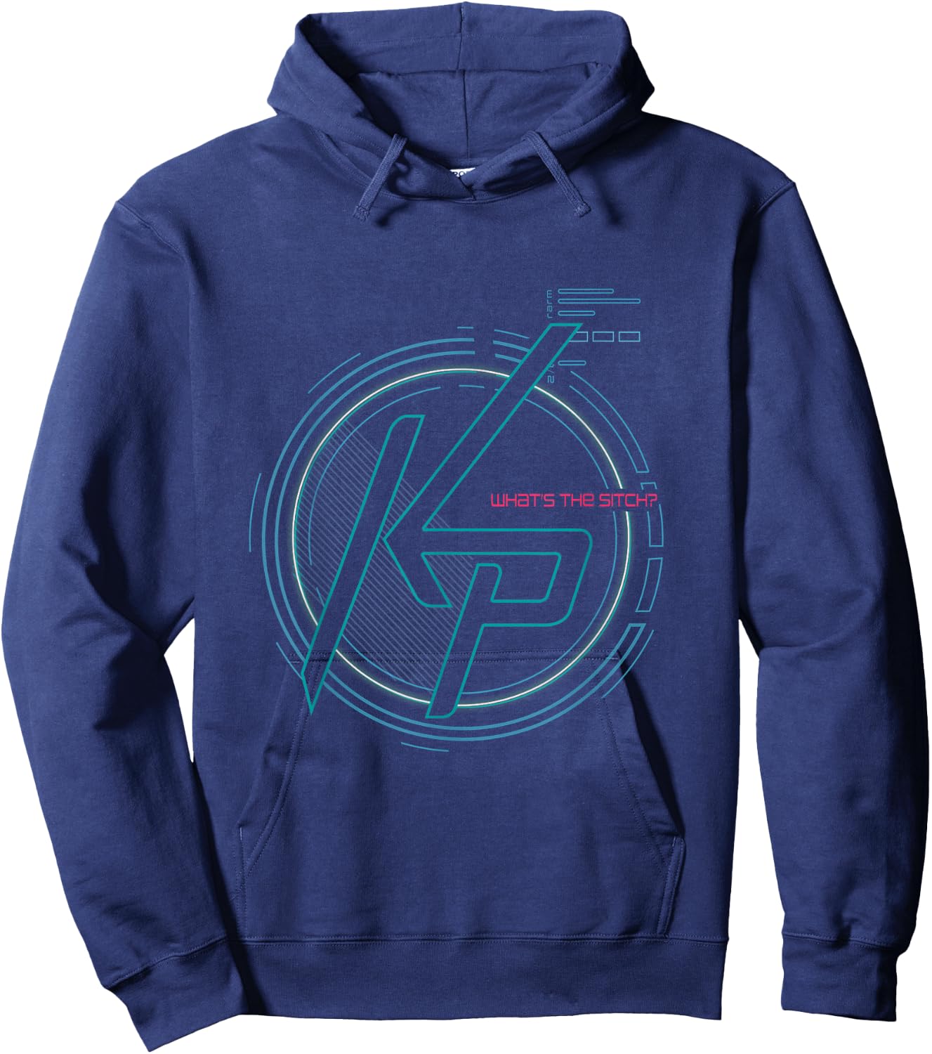 Kim Possible - Neon KP What's The Sitch Logo Hoodie - Hoodie | Navy