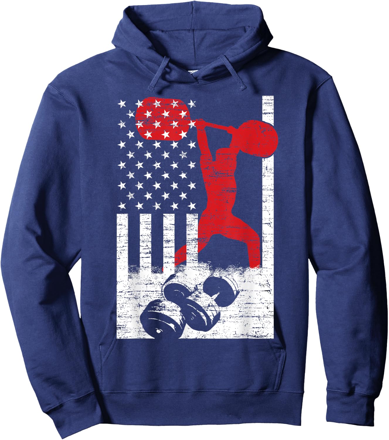 American Olympic Weightlifting Hoodie - Hoodie | Navy