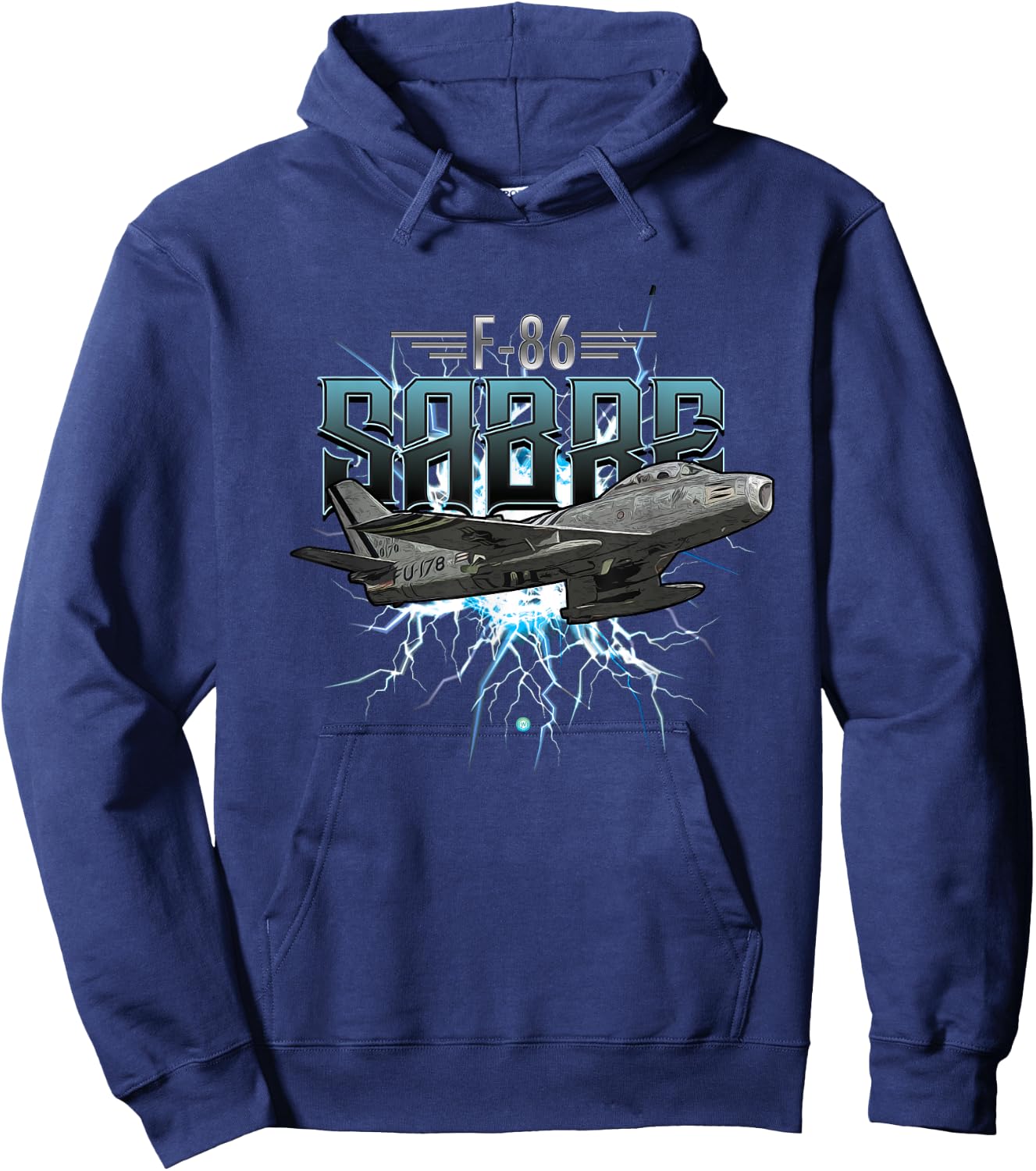 F-86 Sabre Jet Vintage Aircraft Veteran Pilot Hoodie - Hoodie | Navy