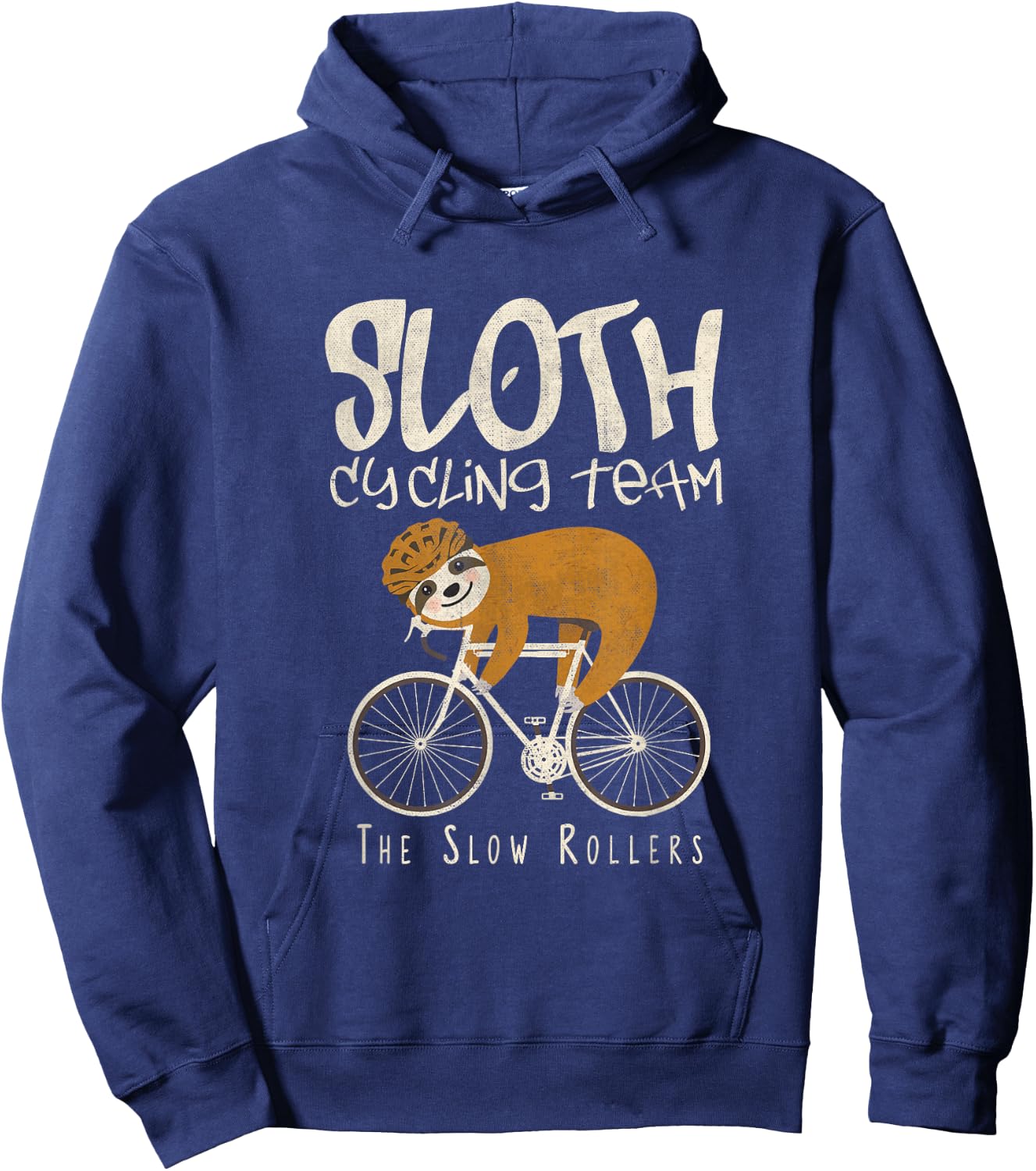 Funny Sloth Cycling Team Love Sloths Bicycle Hoodie - Hoodie | Navy