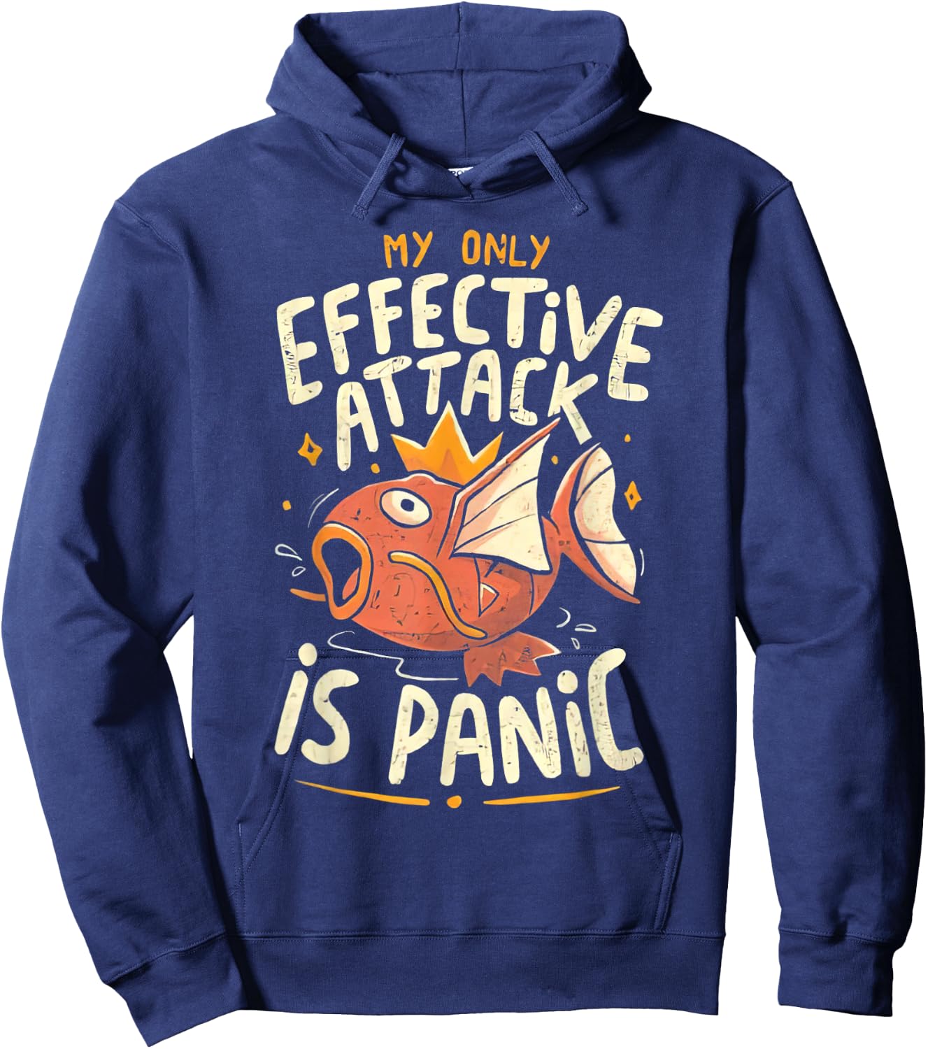 My Only Effective Attack Is Panic Fish Lover Hoodie - Hoodie | Navy