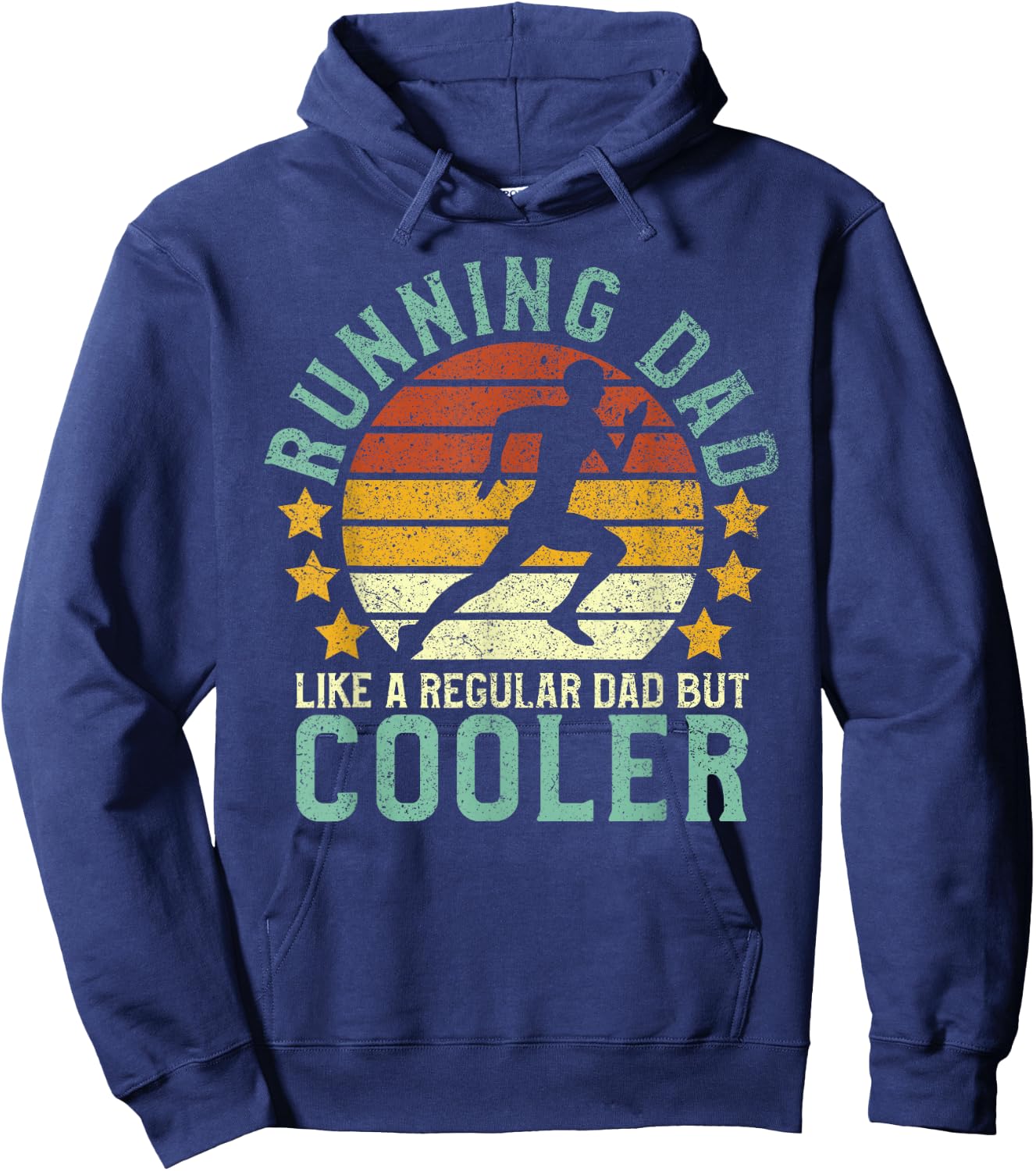 Running Dad | Funny Marathon Runner Hoodie - Hoodie | Navy